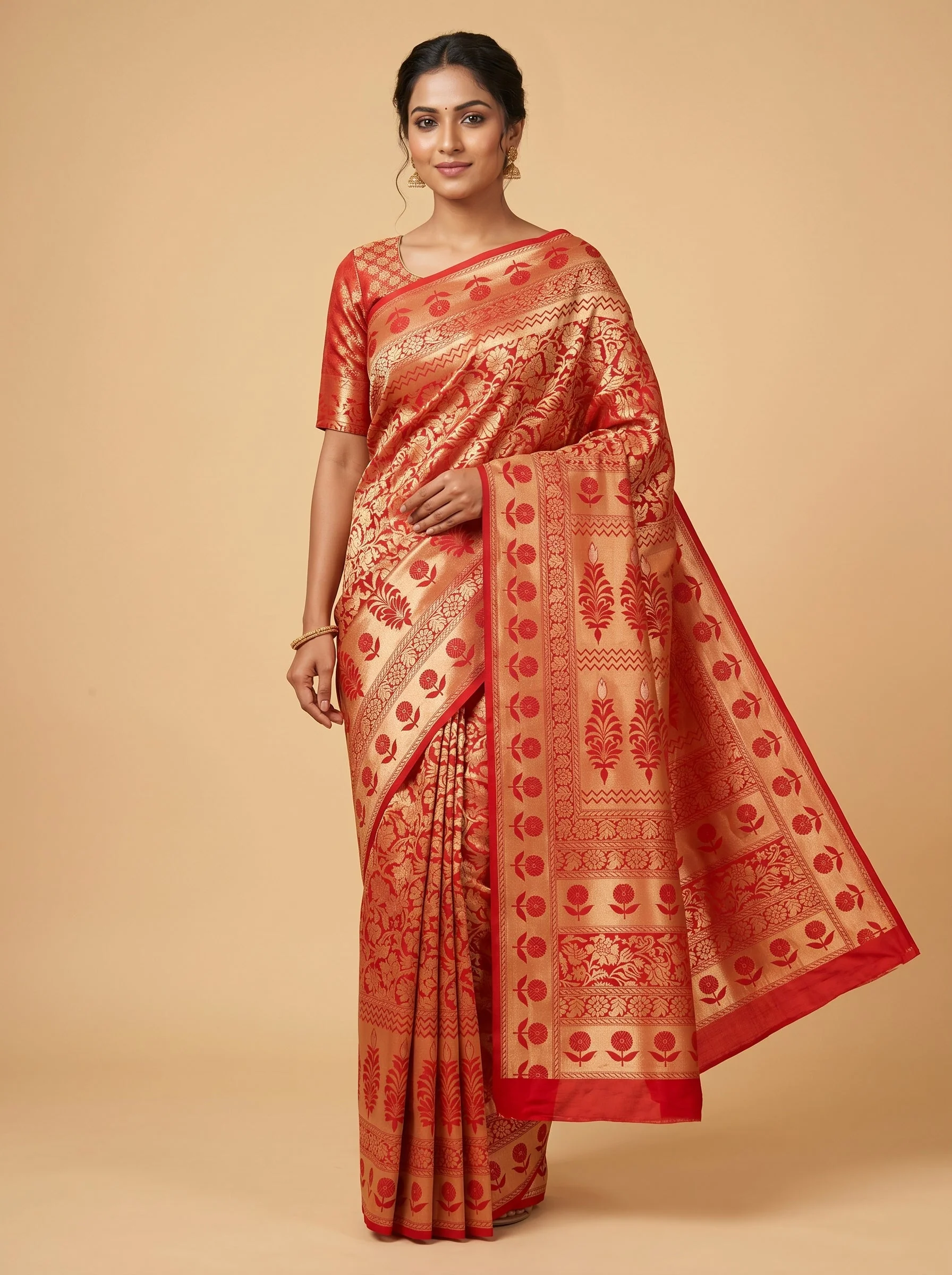 Scarlet Glow Essence Saree