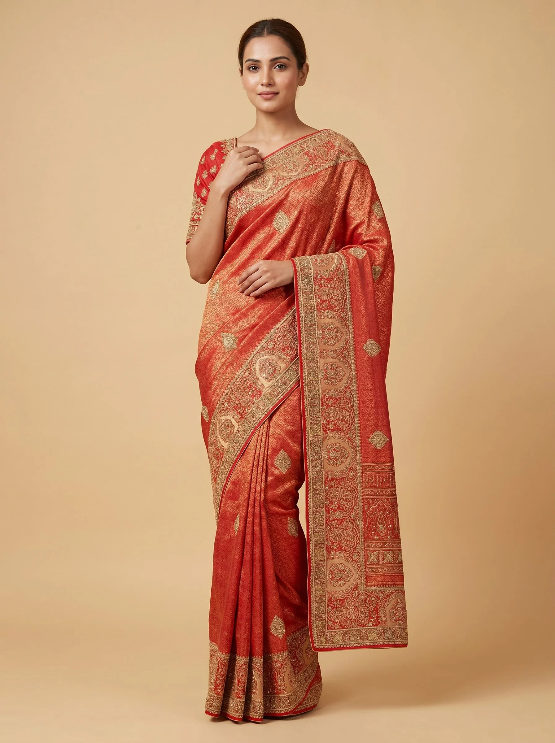 Scarlet Grace Charm Embroidered Saree