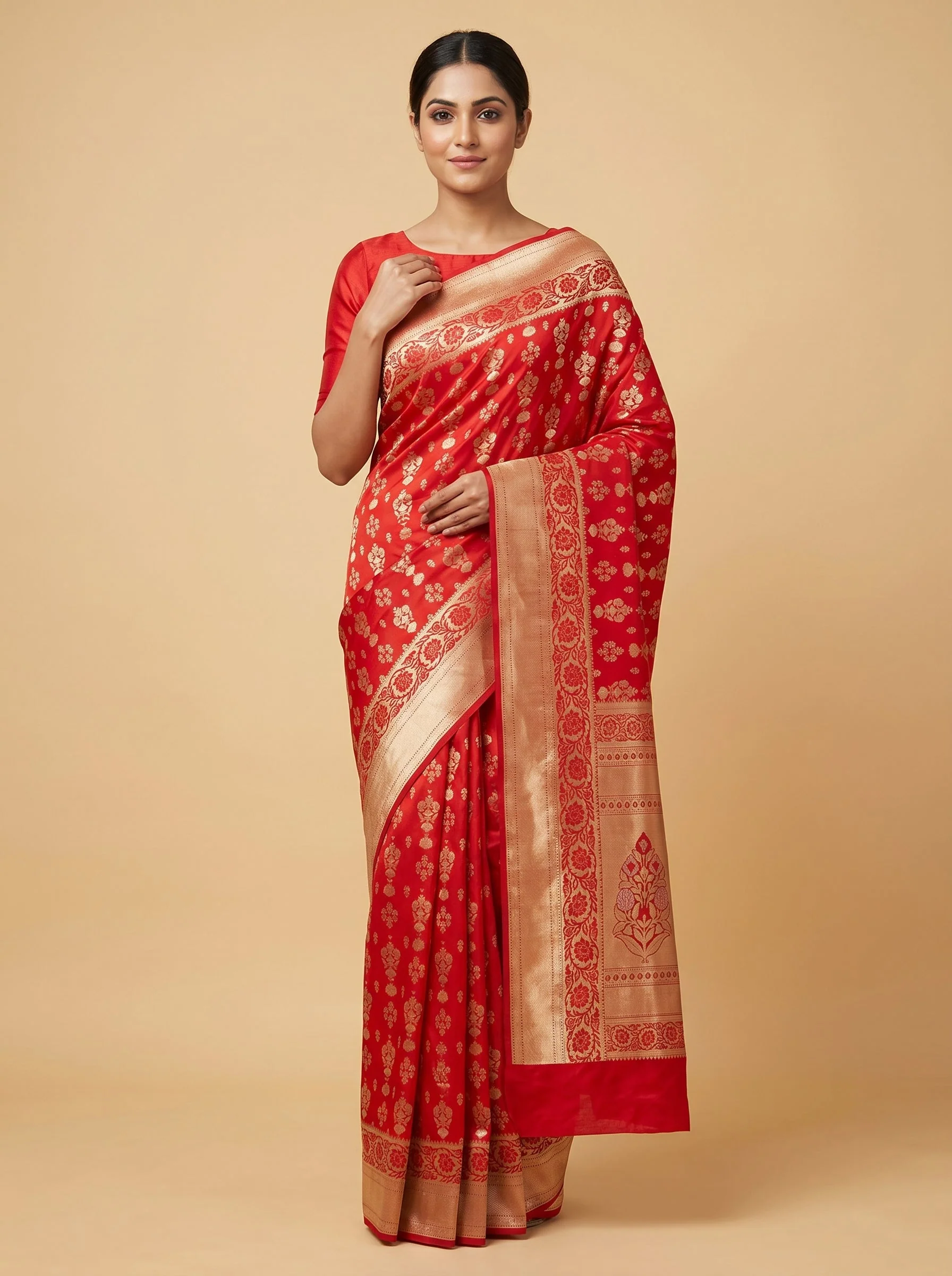 Scarlet Silk Shine Saree
