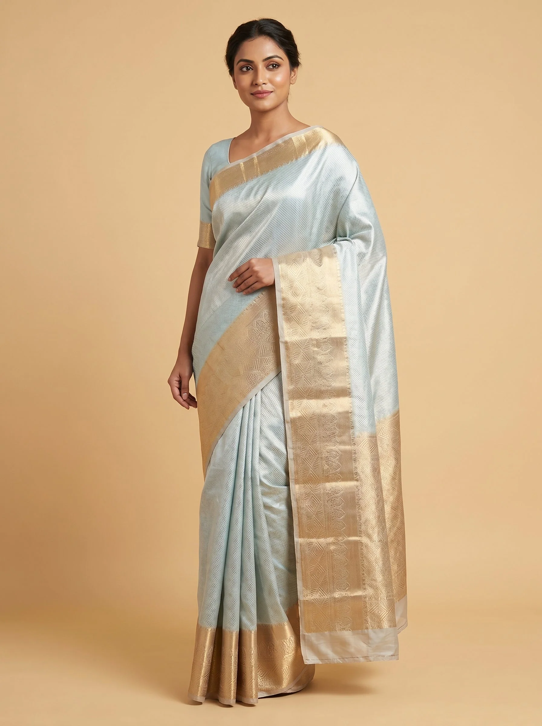 Silver Classic Handloom Saree