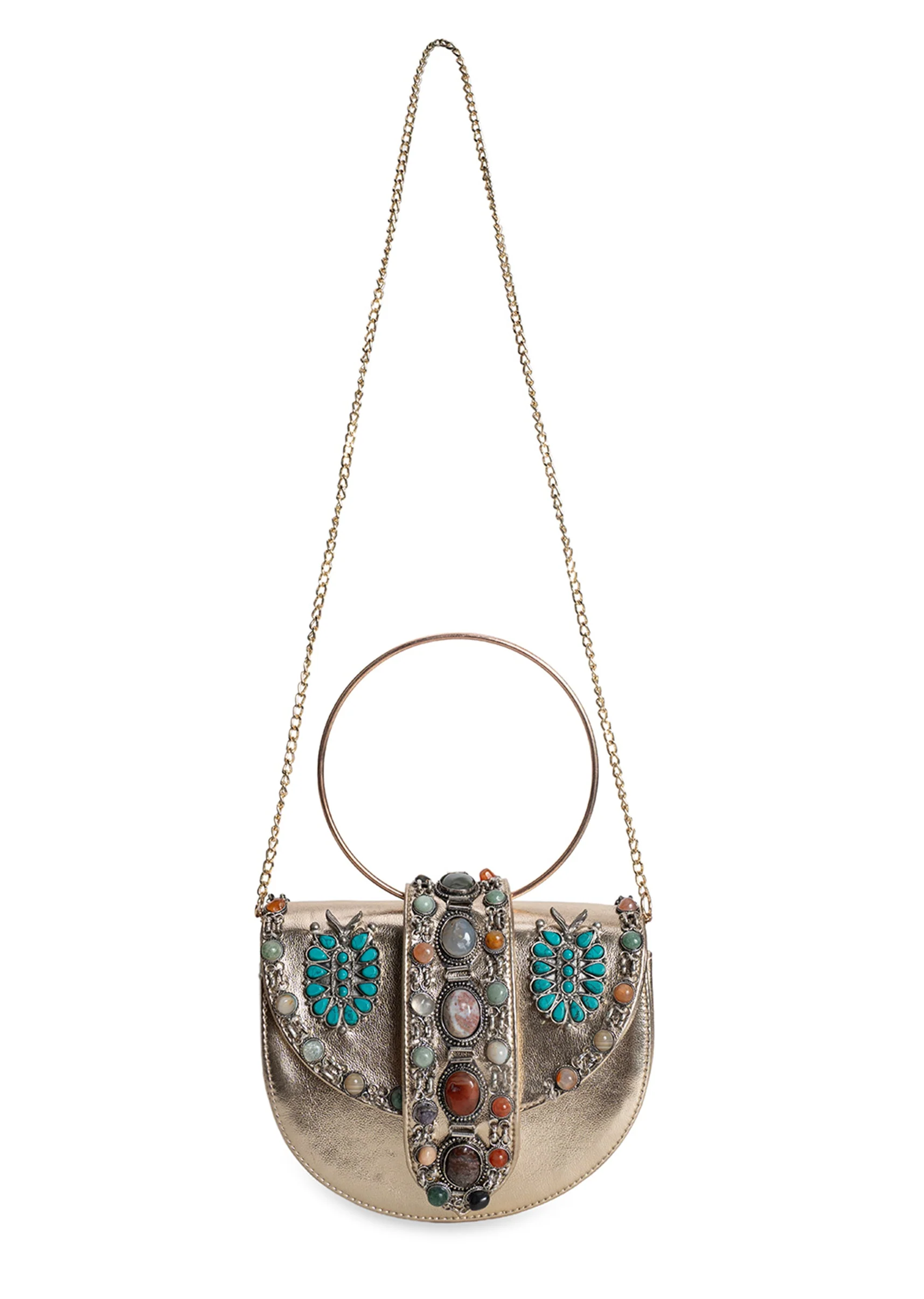 Silver Embellished Clutch - Image 2