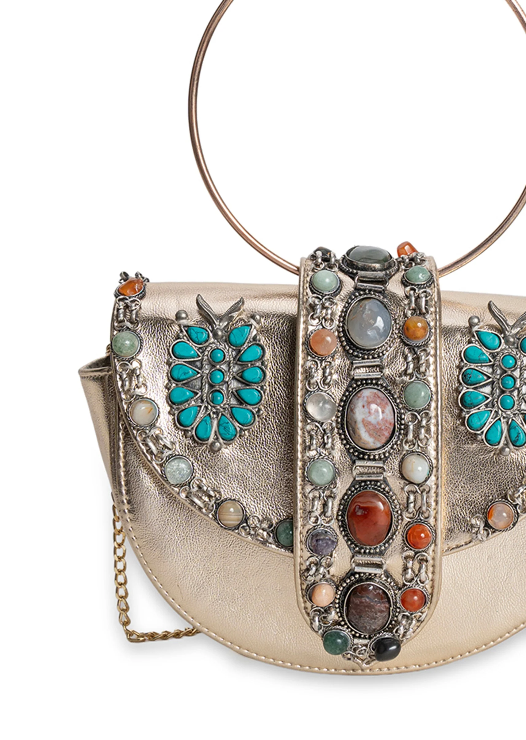 Silver Embellished Clutch - Image 3