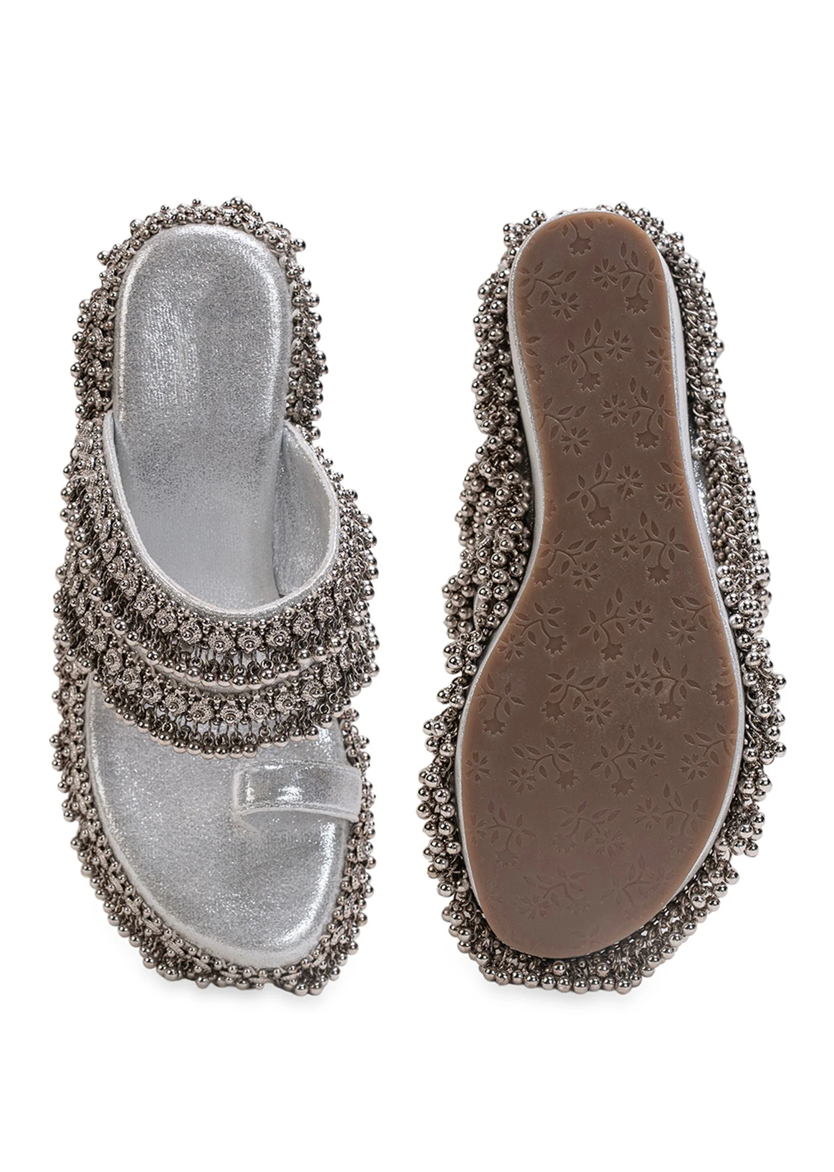 Silver Embellished Wedges - Image 3