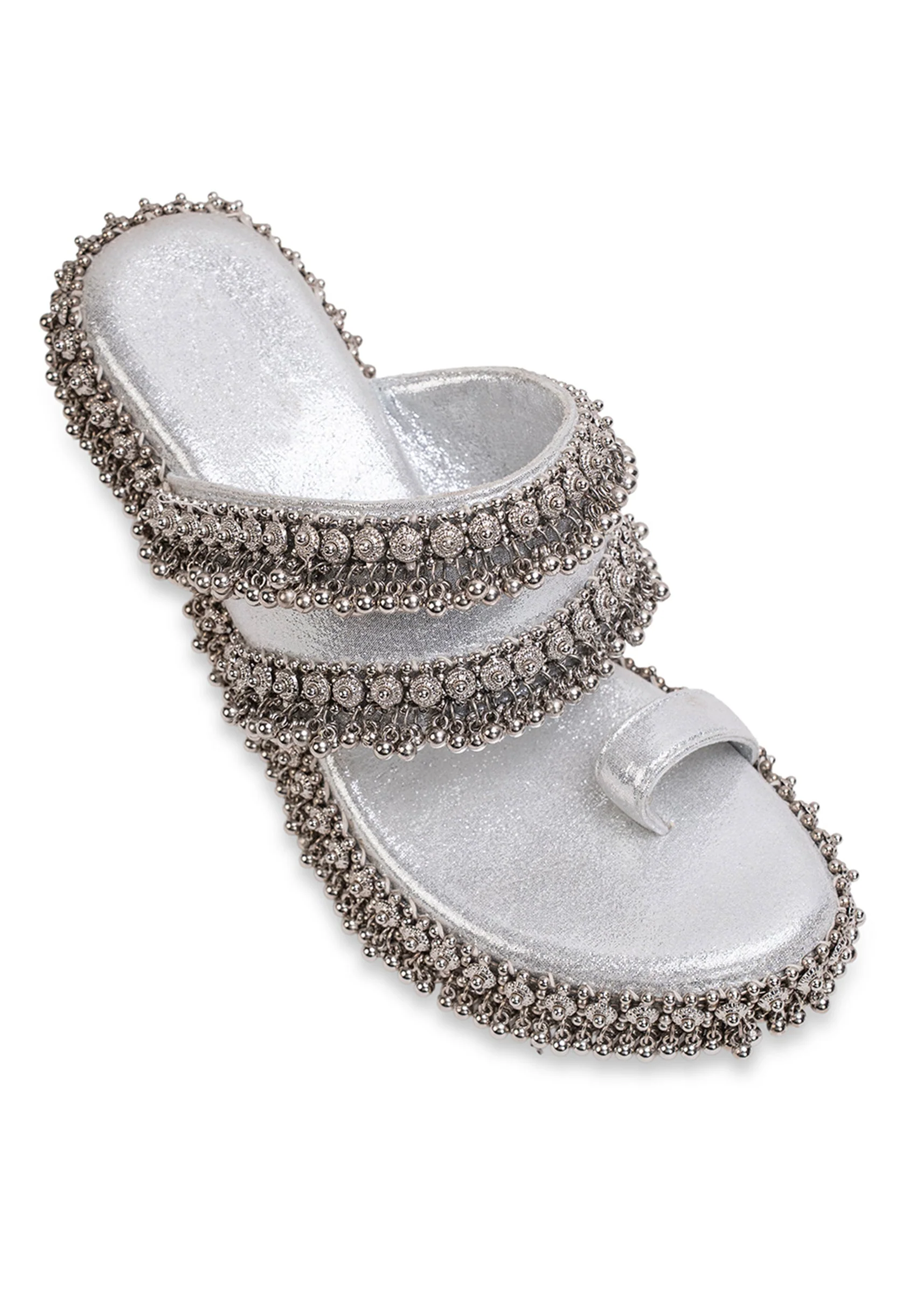 Silver Embellished Wedges - Image 4