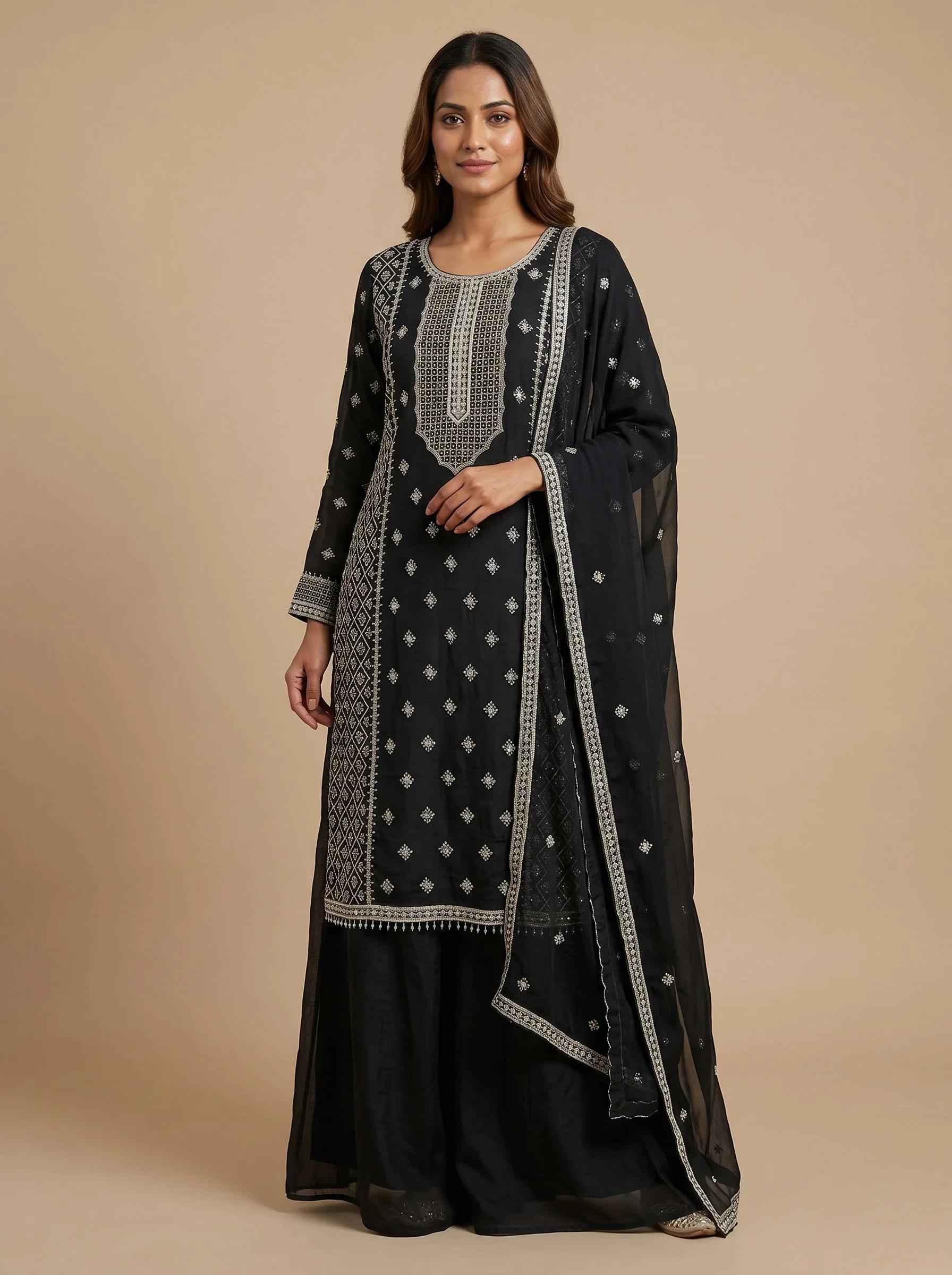 Silver Grey Palazzo Set