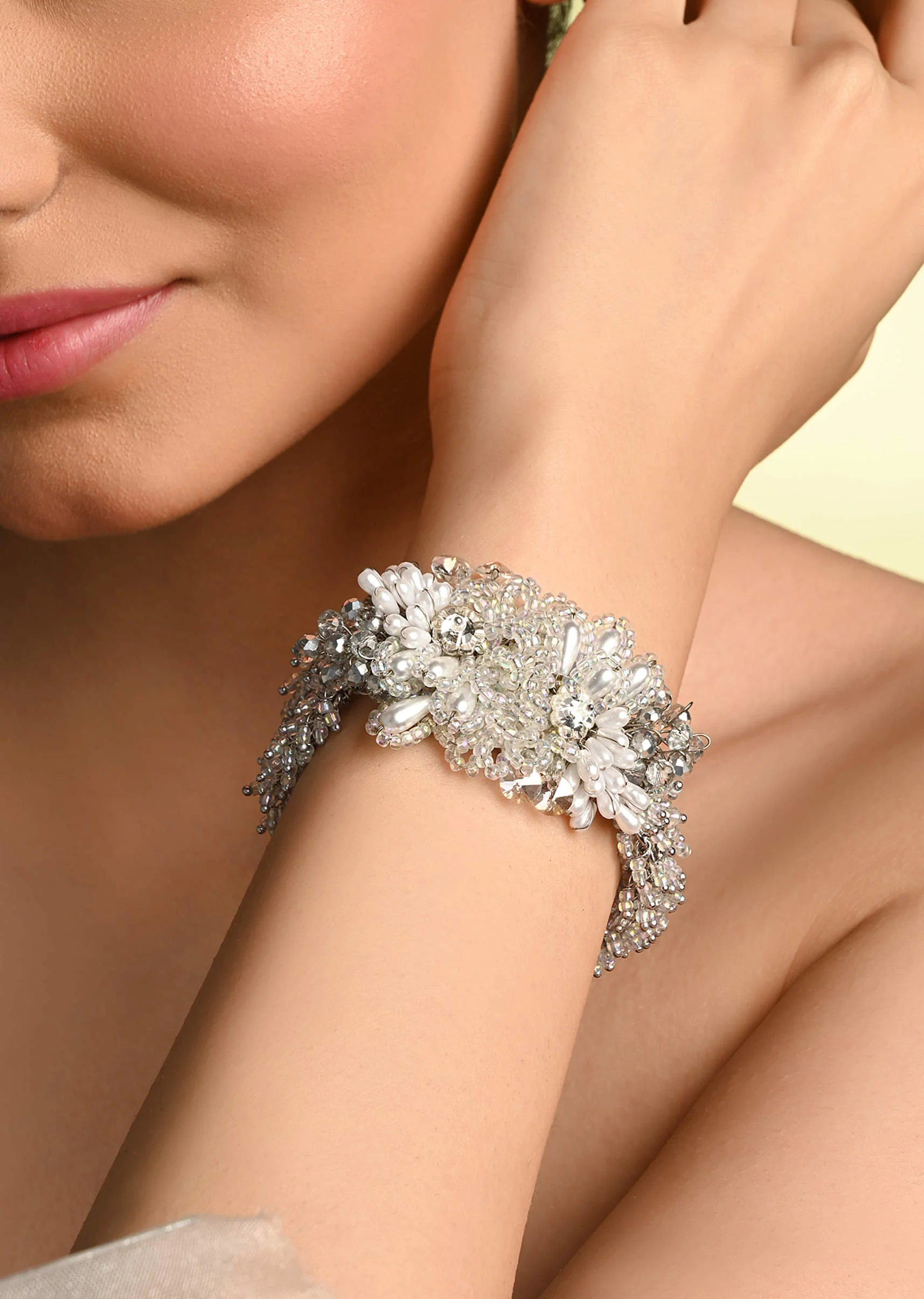 Silver Plated Pearl Festive Bracelet