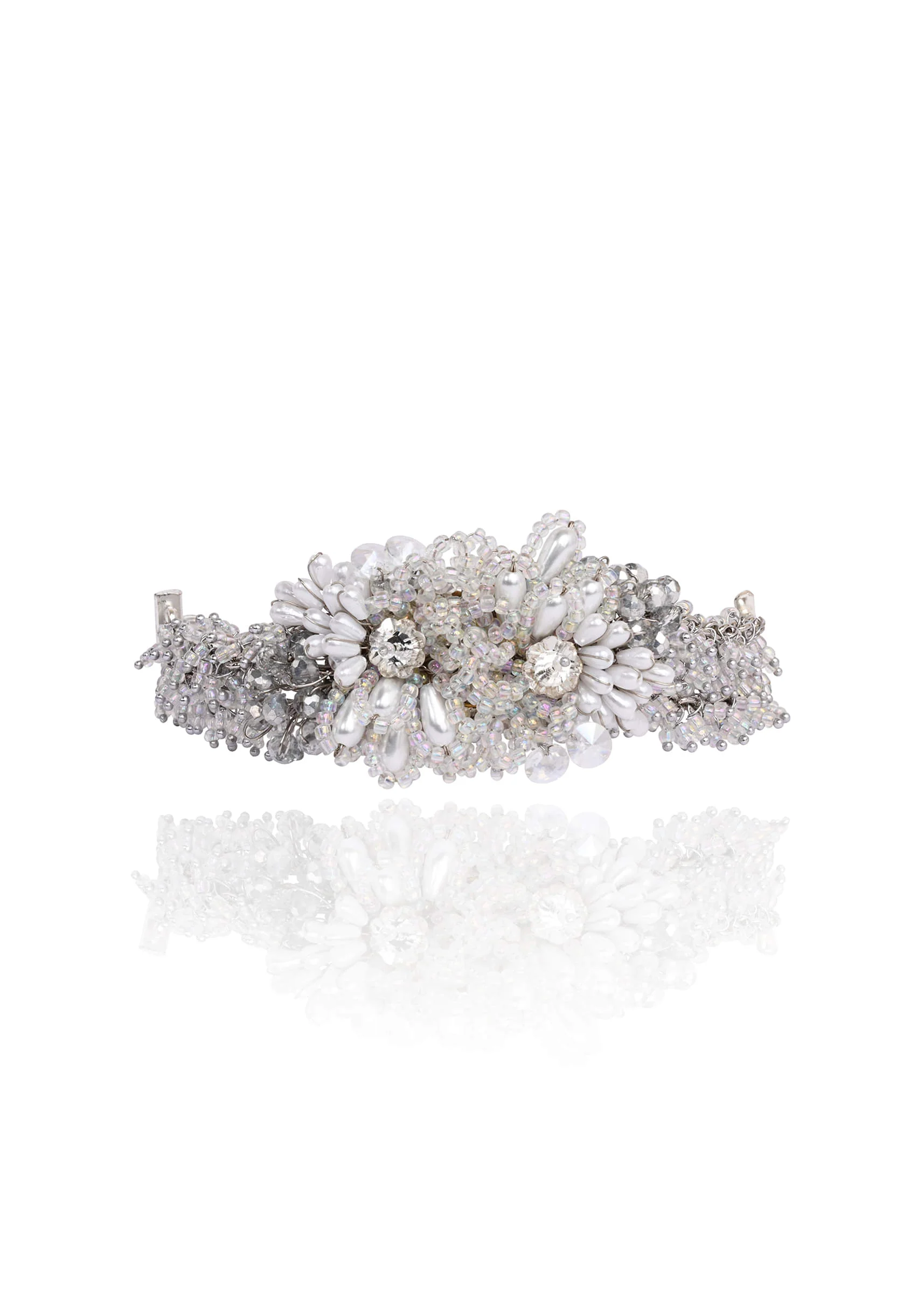 Silver Plated Pearl Festive Bracelet - Image 2
