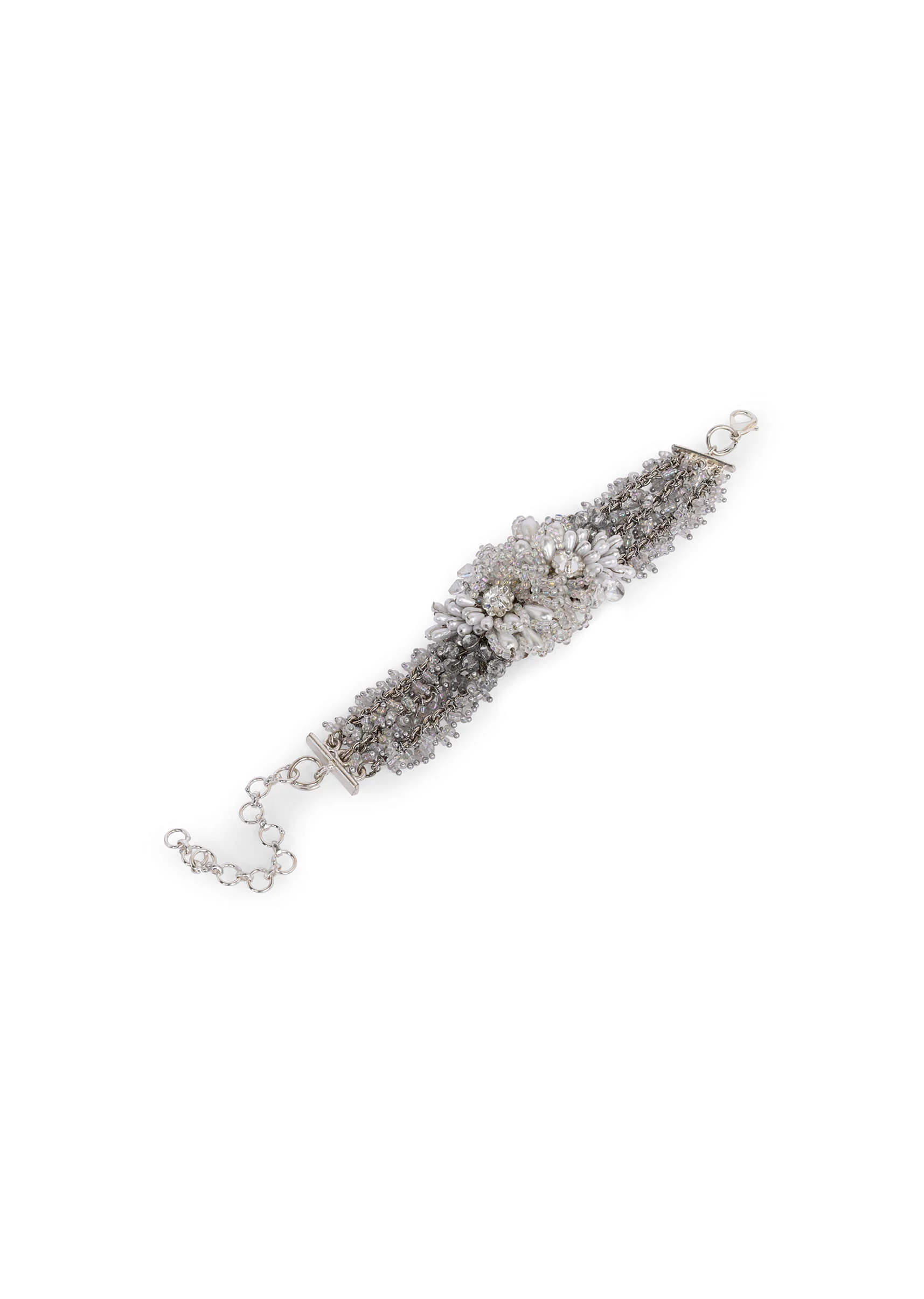 Silver Plated Pearl Festive Bracelet - Image 3