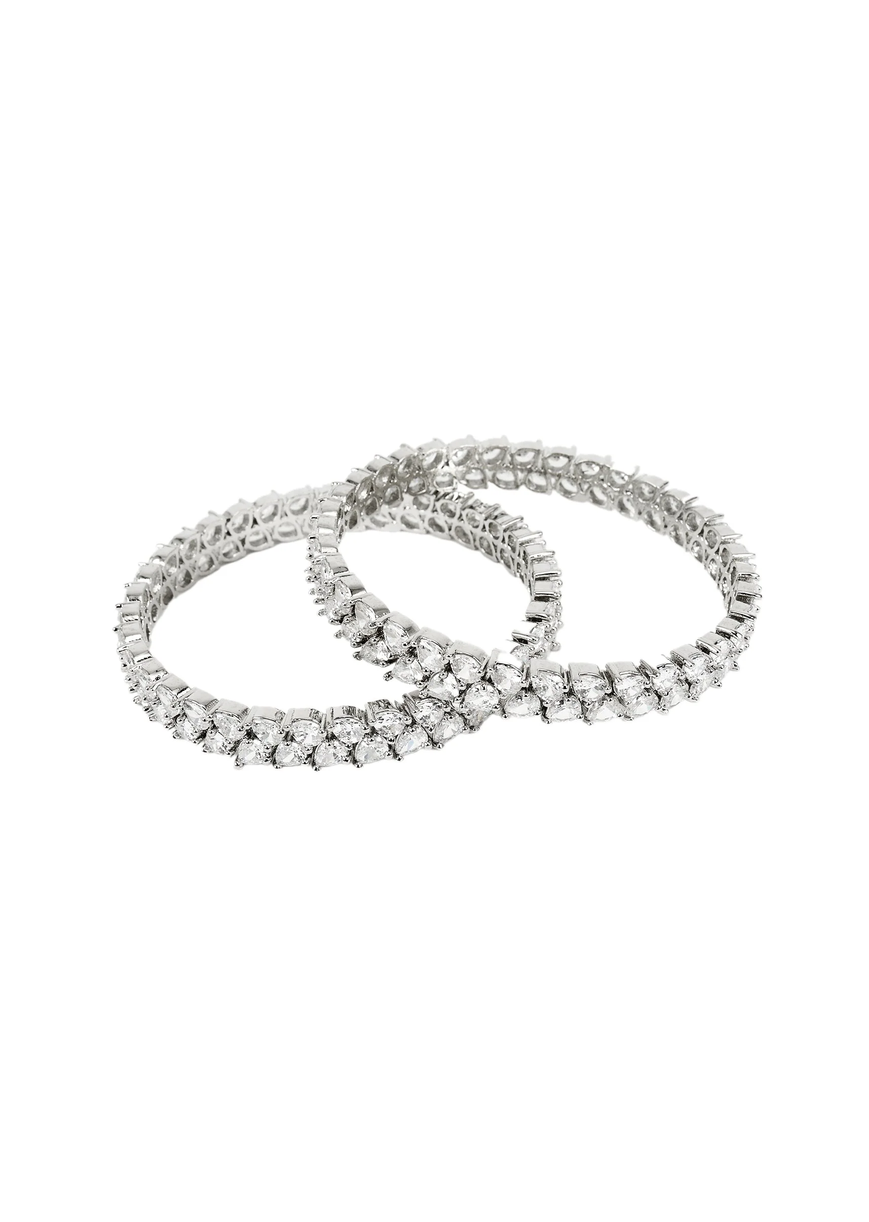 Silver Plated Zircon Diamond Bracelet - Image 2