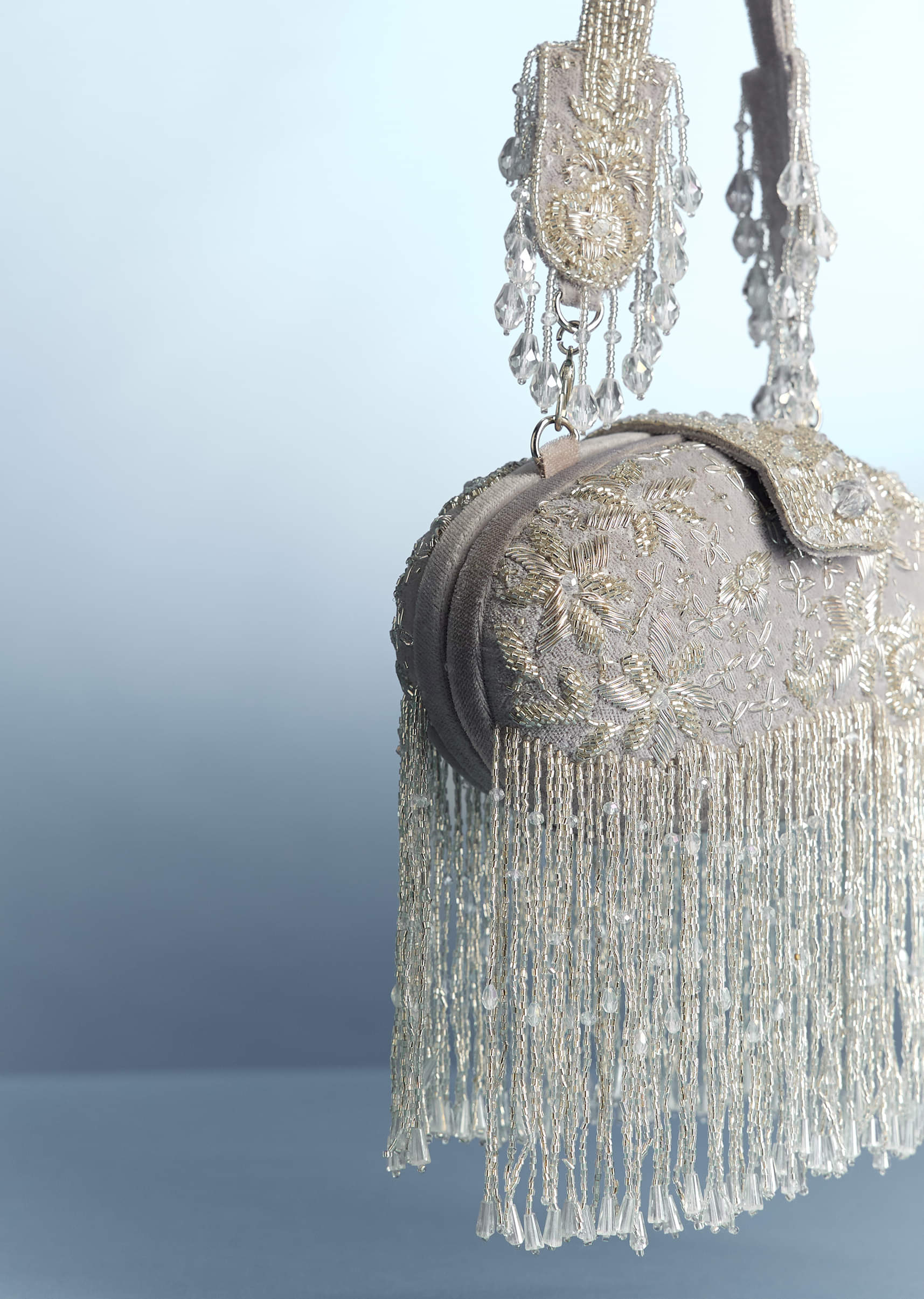 Silver Potli With Tassel Detailing - Image 2