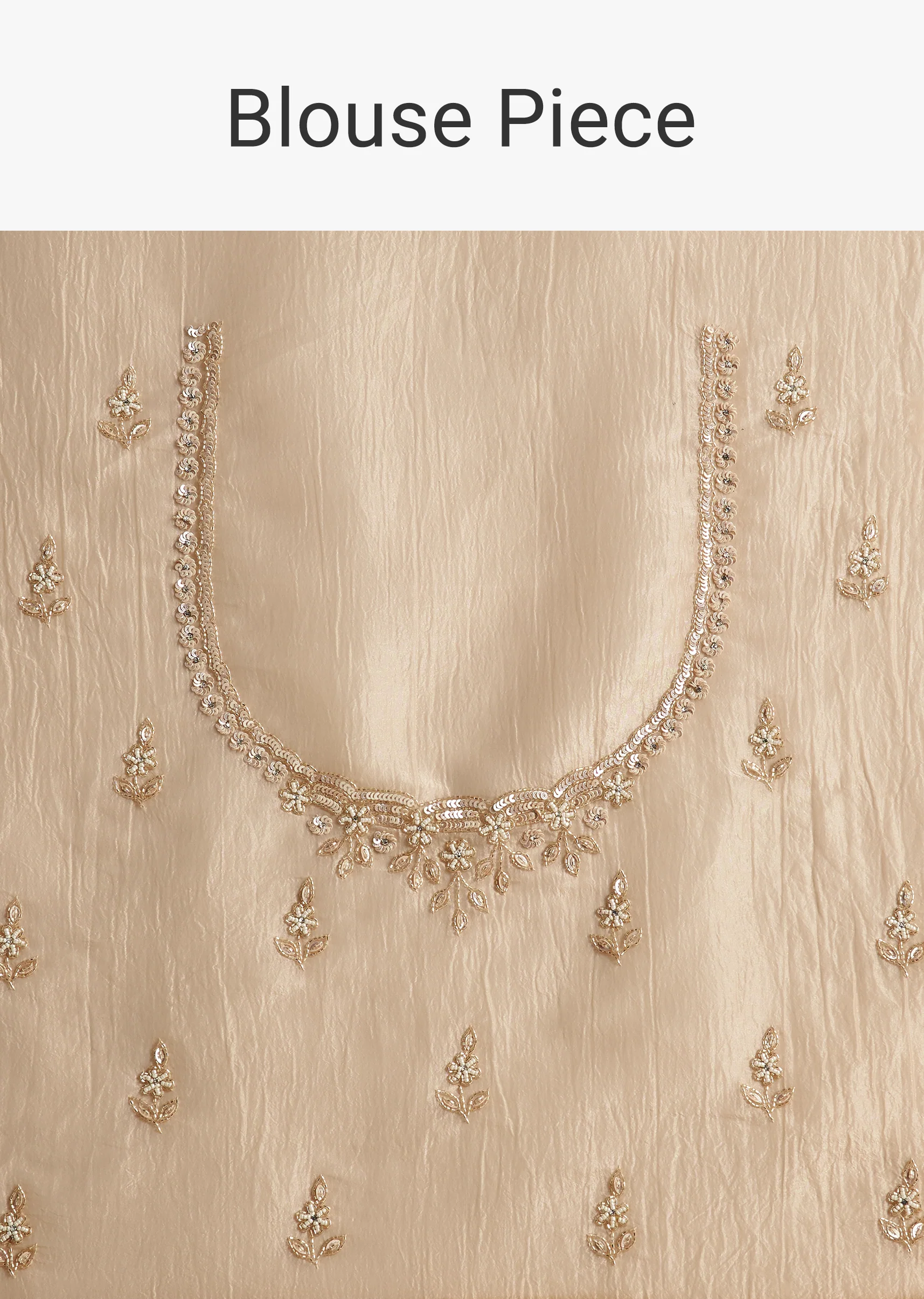 Silver Tissue Saree With Sequin And Stone Embroidery - Image 9