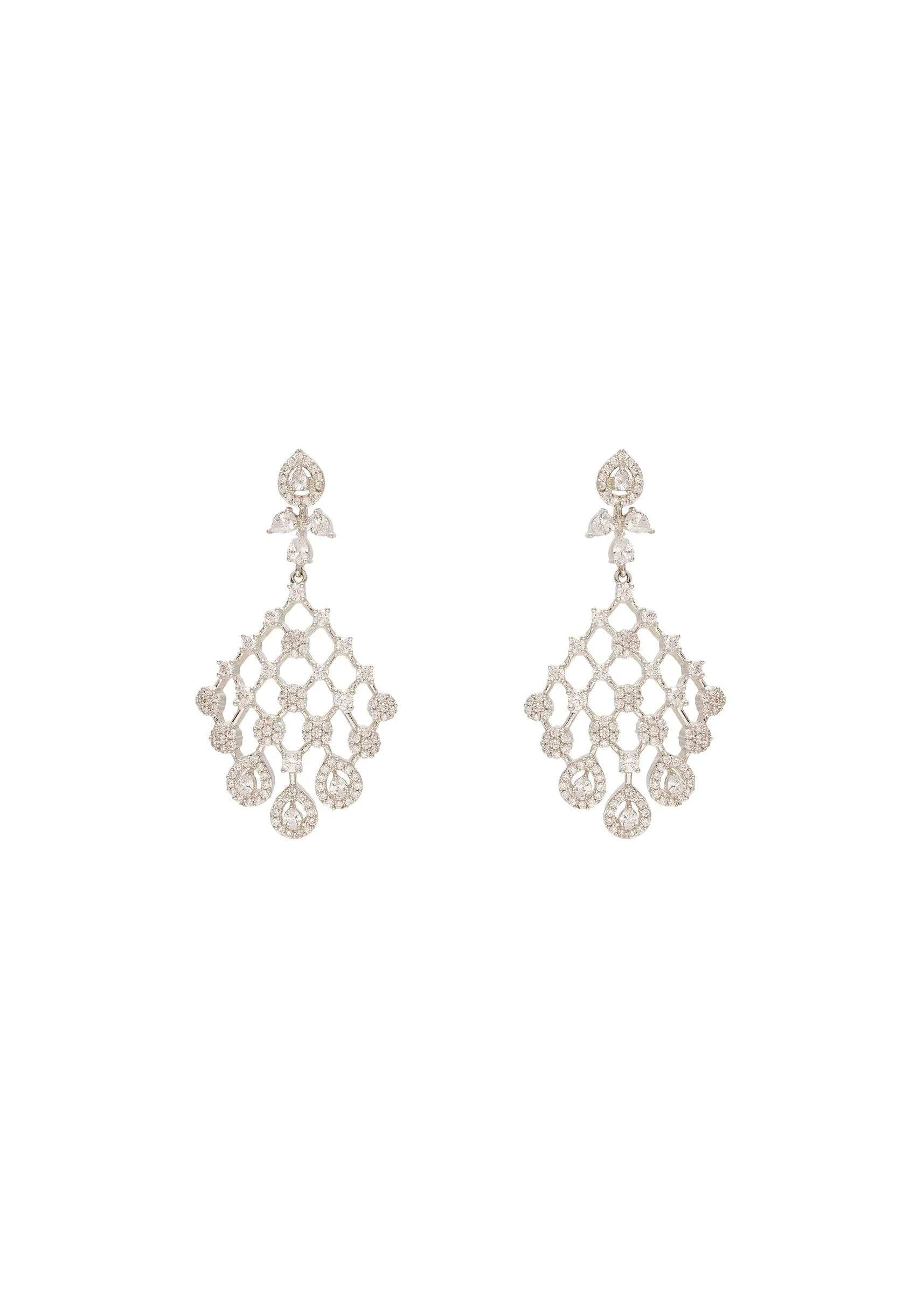 Silver Zirconia Necklace Set - Image 4