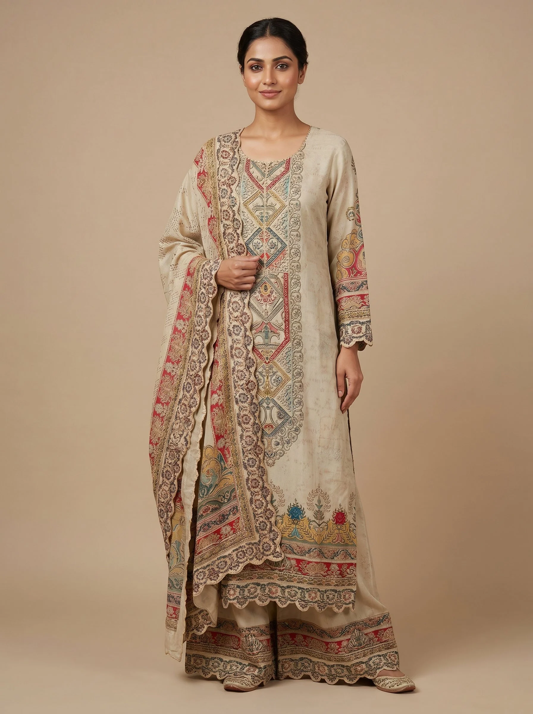 Snowfall White Palazzo Set