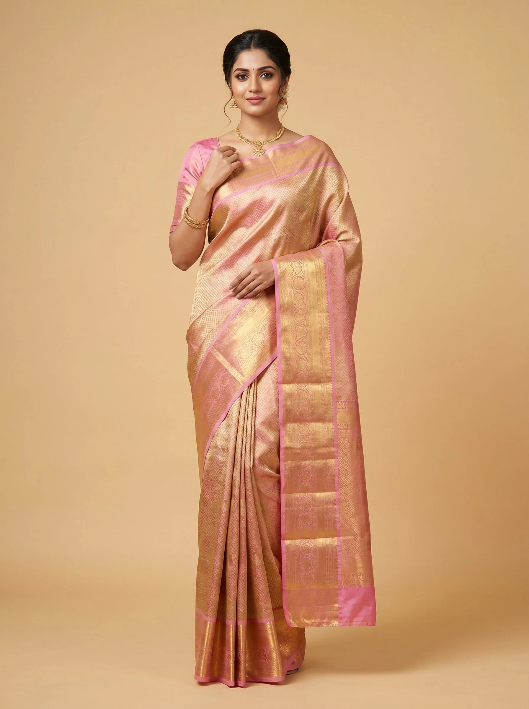 Soft Baby Pink Charm Saree