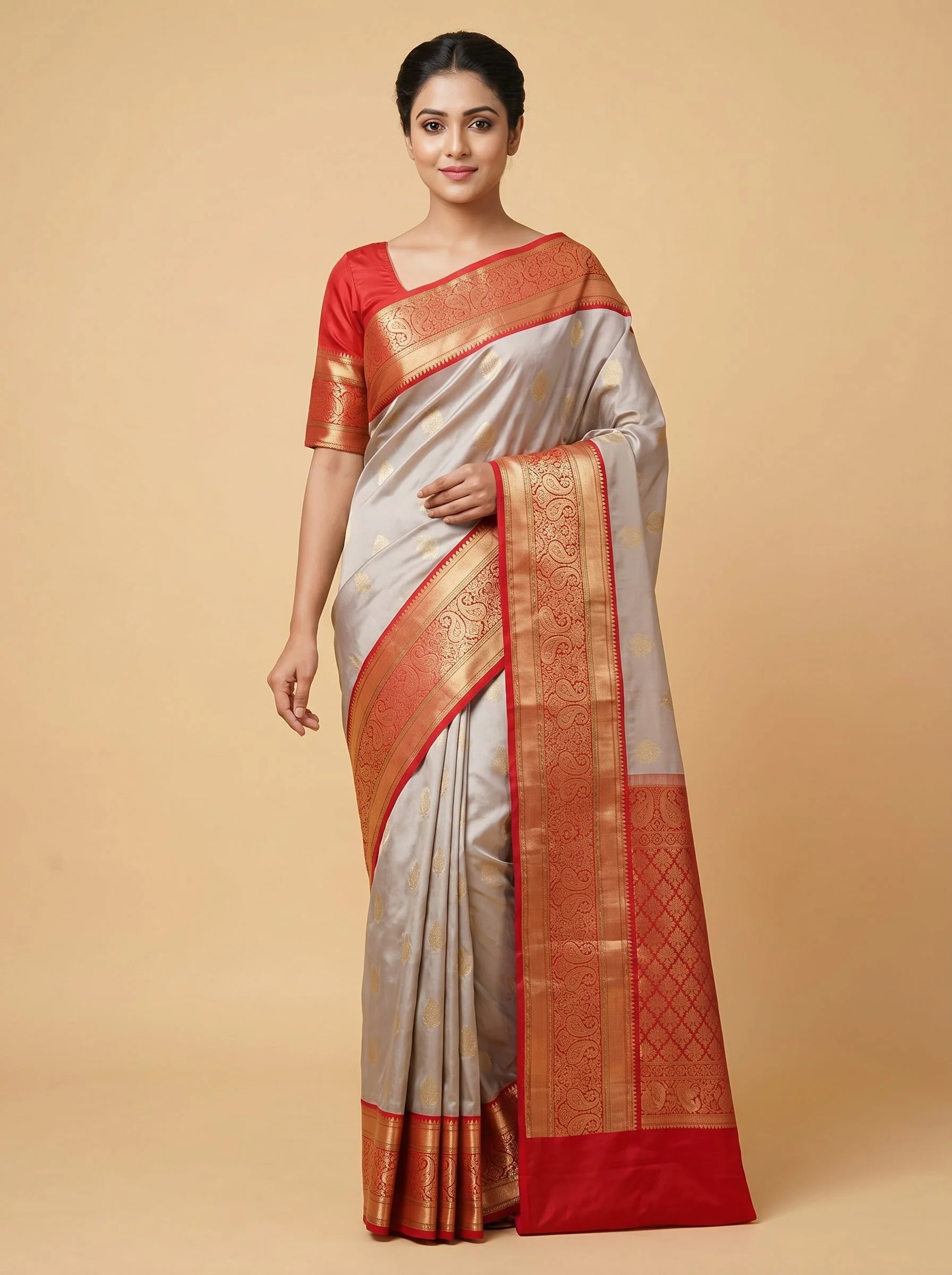 Soft Beige Radiance Saree