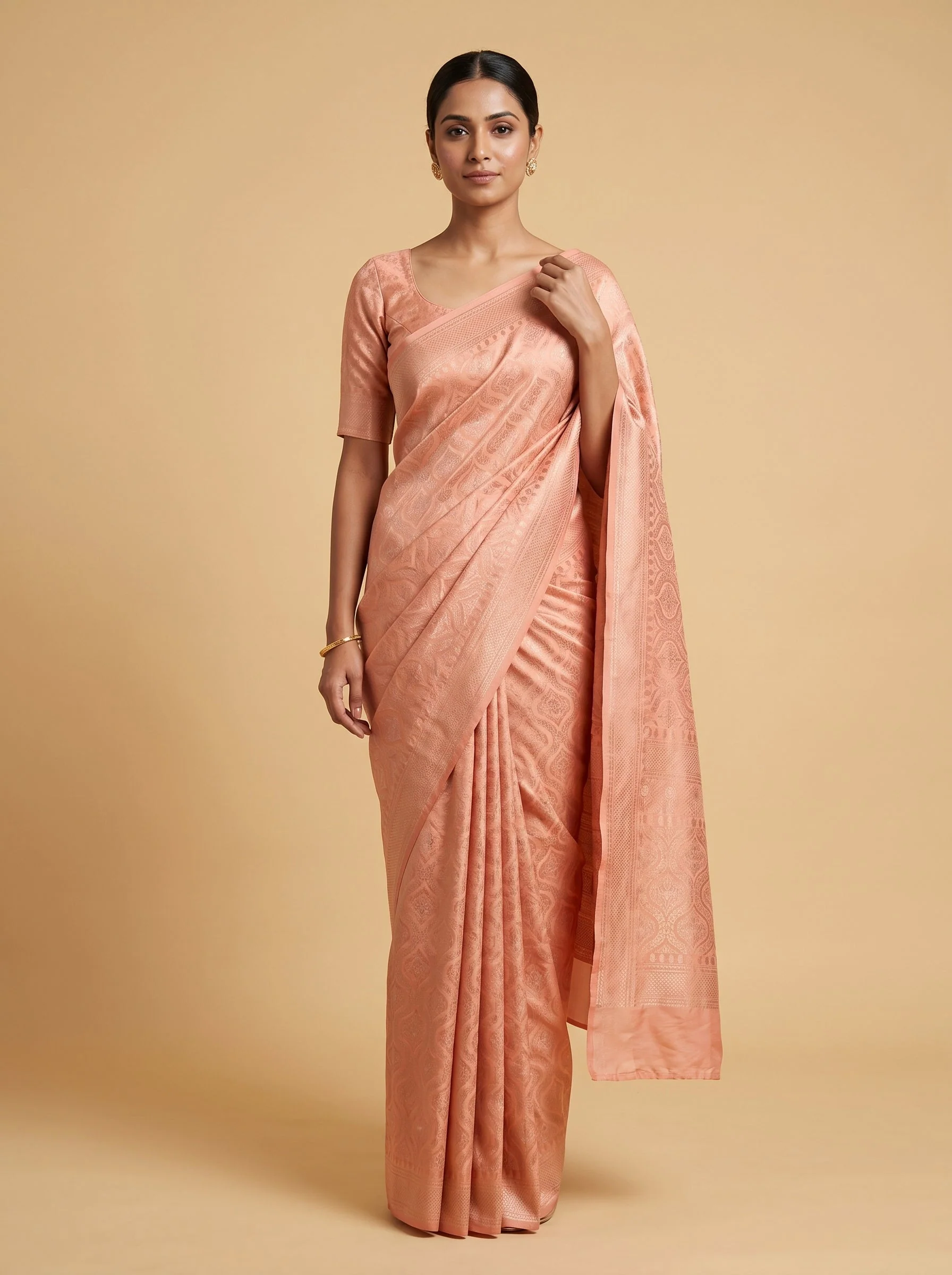 Soft Peach Grace Saree