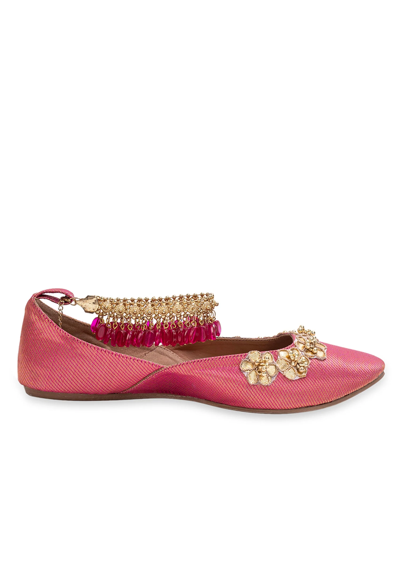 Soft Pink Embellished Jutti - Image 6