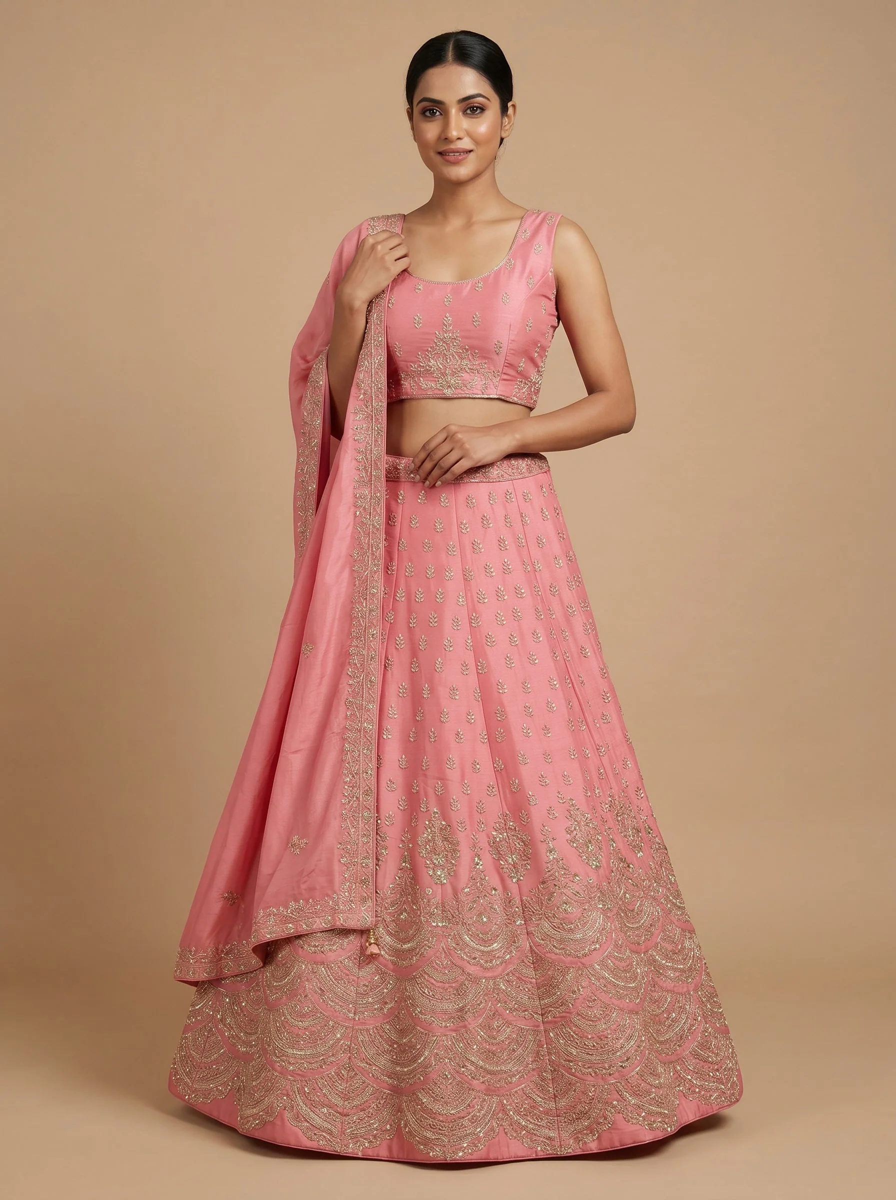 Soft Pink Radiance Lehenga