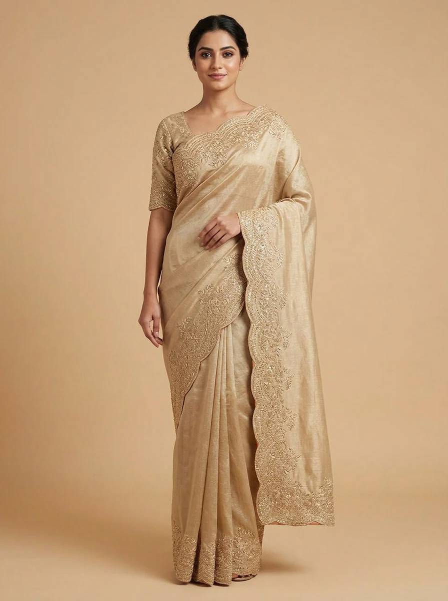 Sunrise Gold Radiant Glow Saree