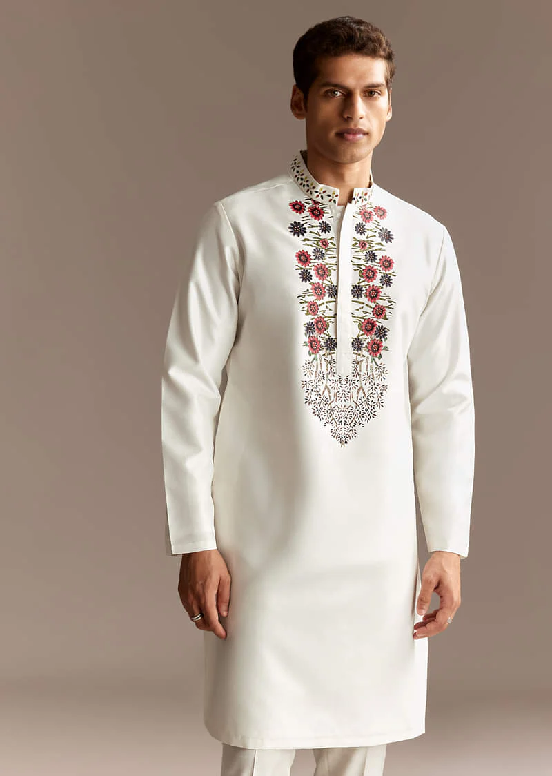 Sunshine Yellow Cutwork Kurta Jacket Set - Image 6