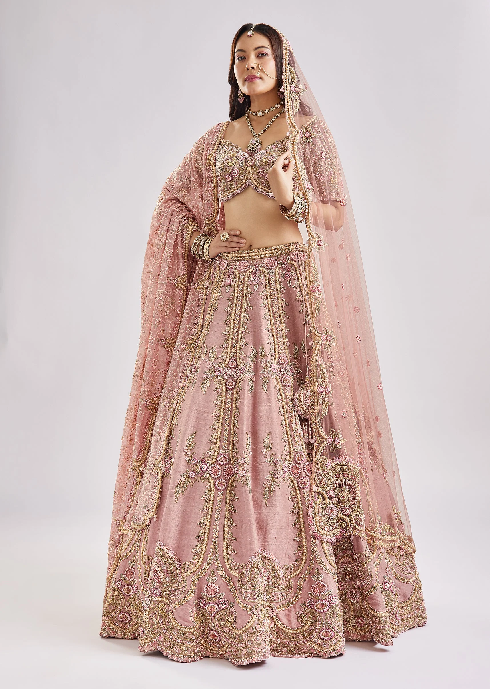 The Blush Bloom Bridal Lehenga - Image 5