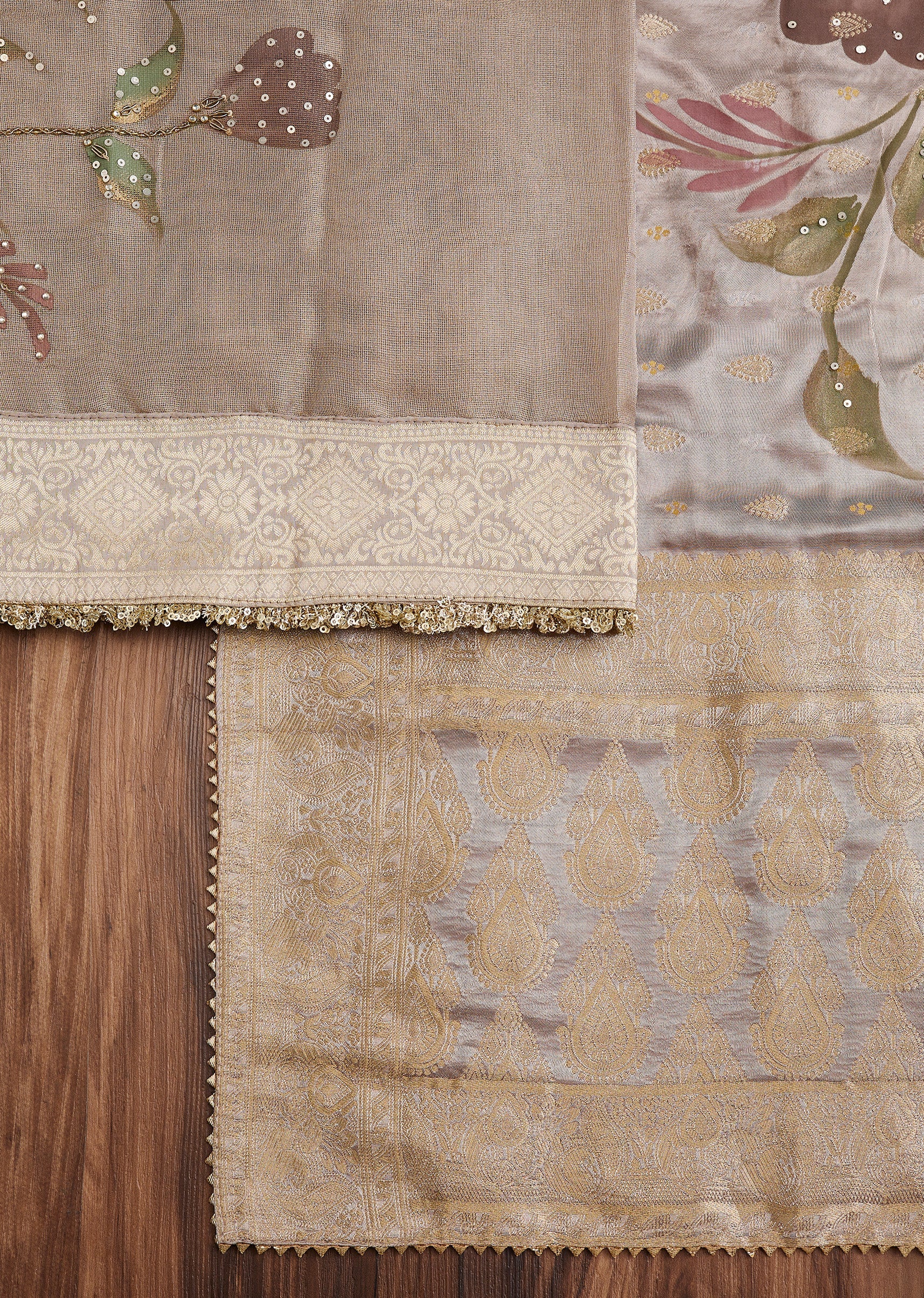 Timeless Beige Tissue Suit Set - Image 3
