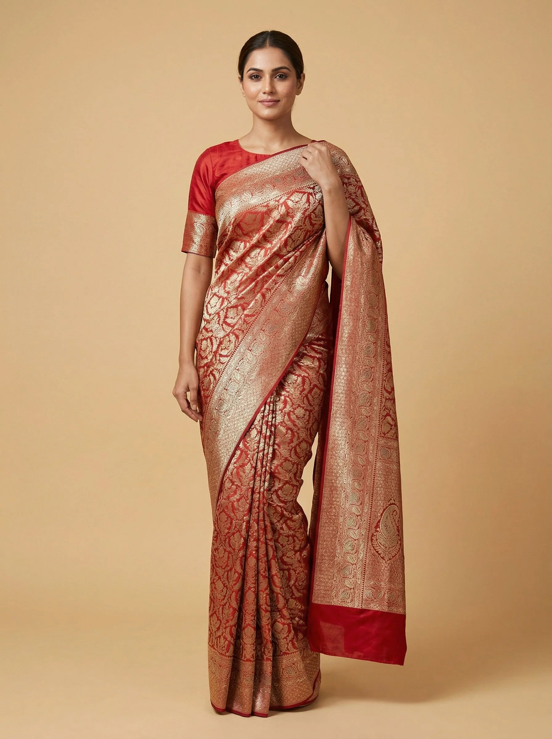 Timeless Red Handloom Saree