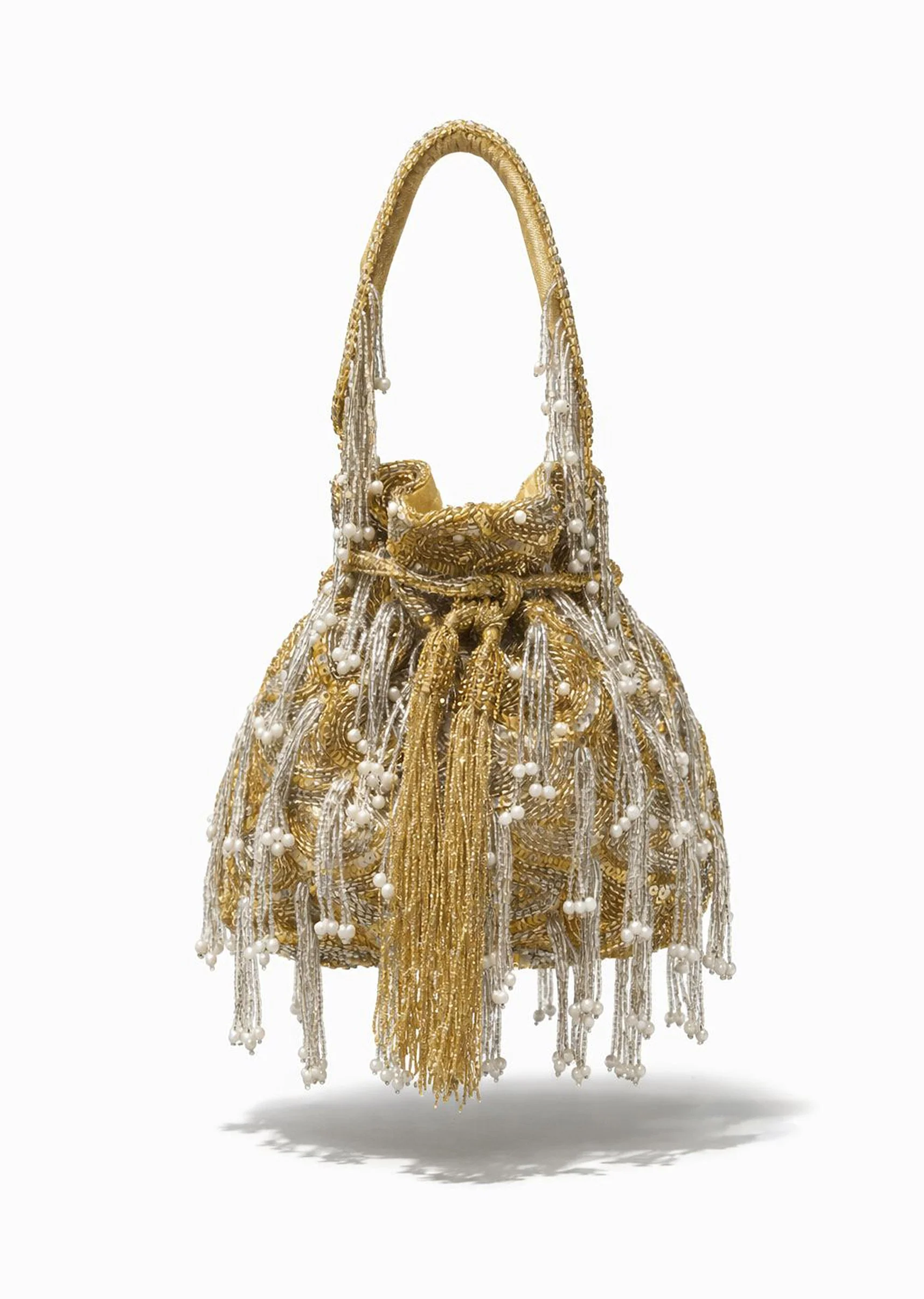 Traditional Gold Embellished Potli - Image 4
