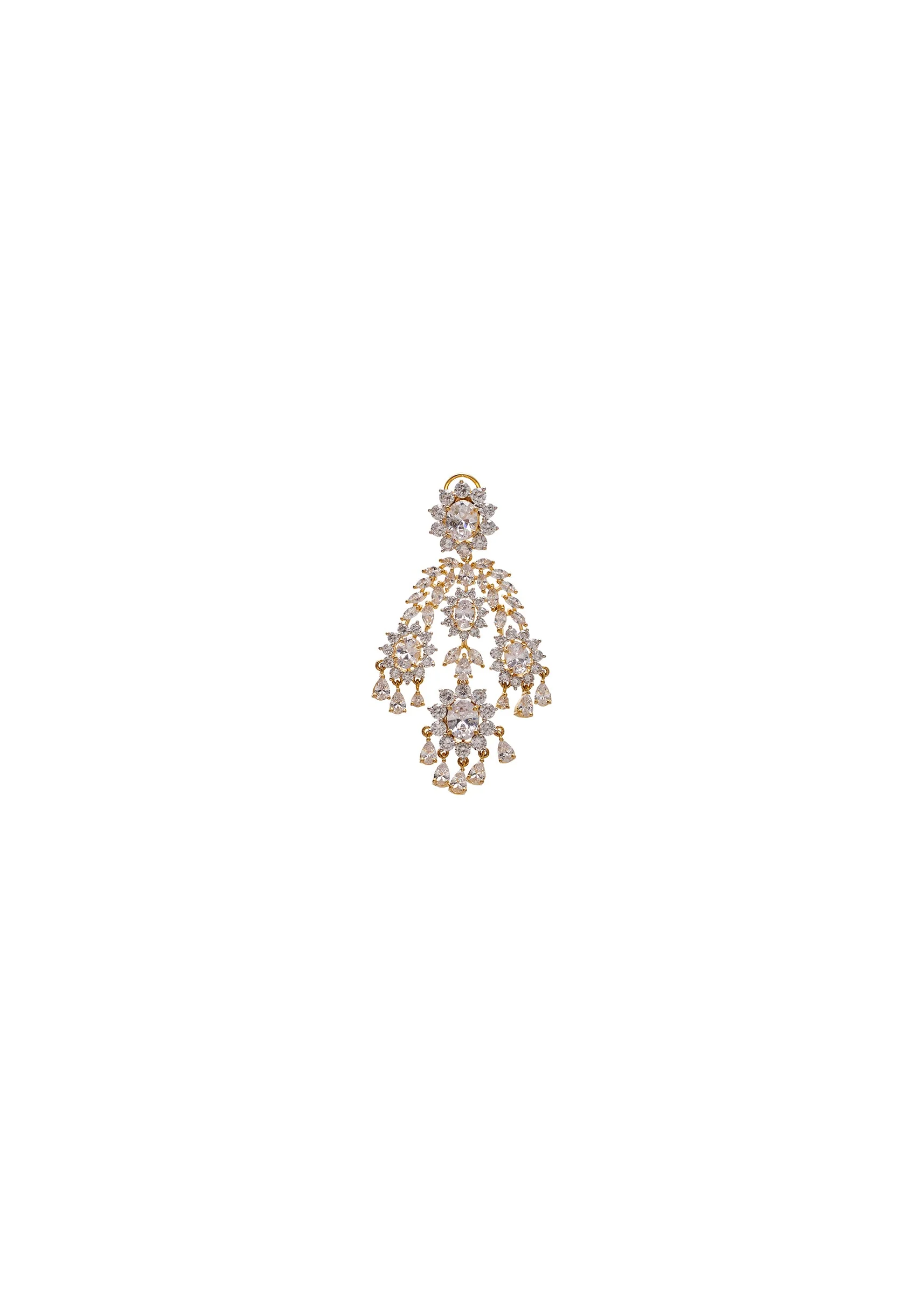 Traditional Zirconia Drop Earrings - Image 2