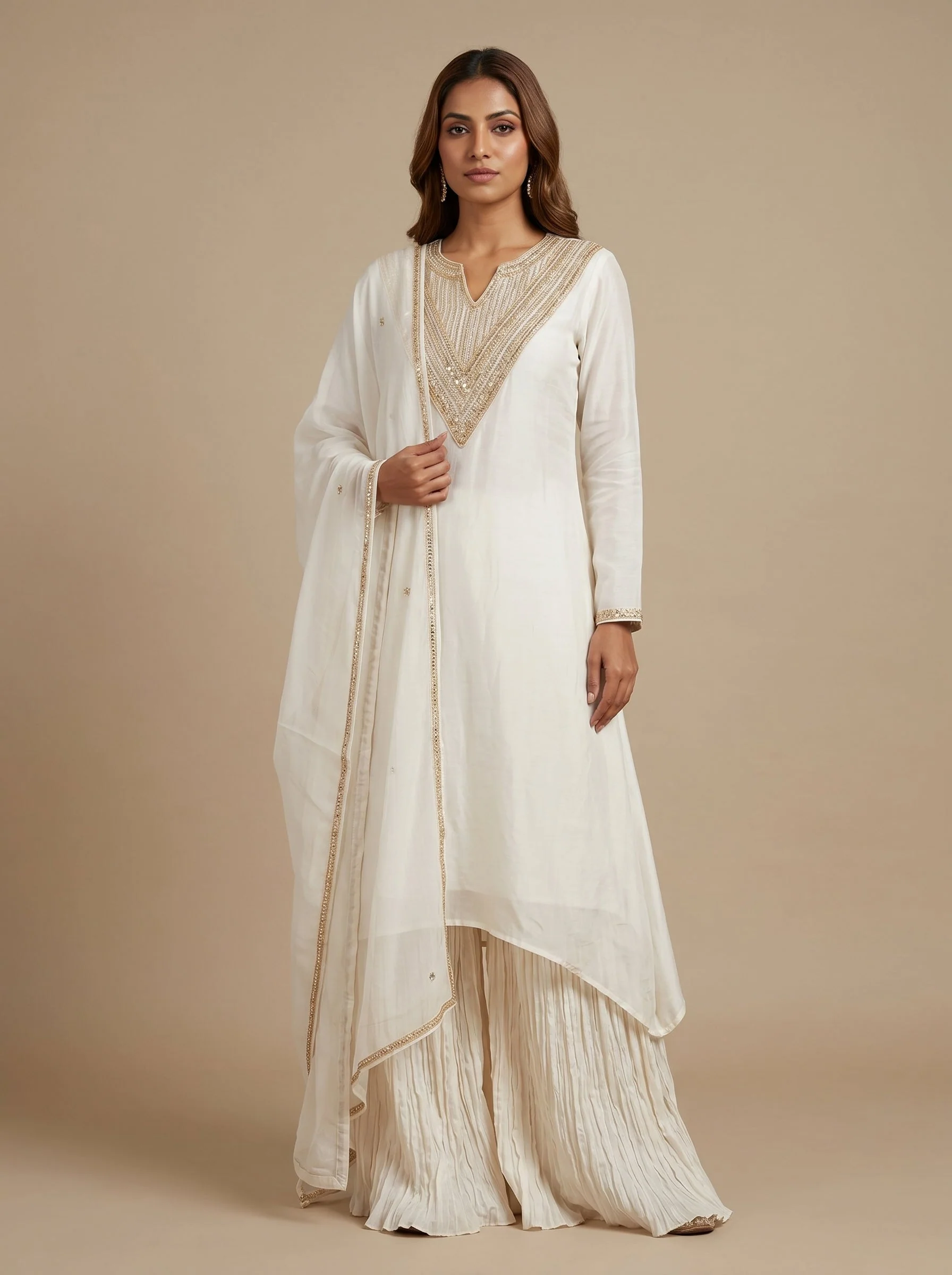 Vanilla Cream Palazzo Set