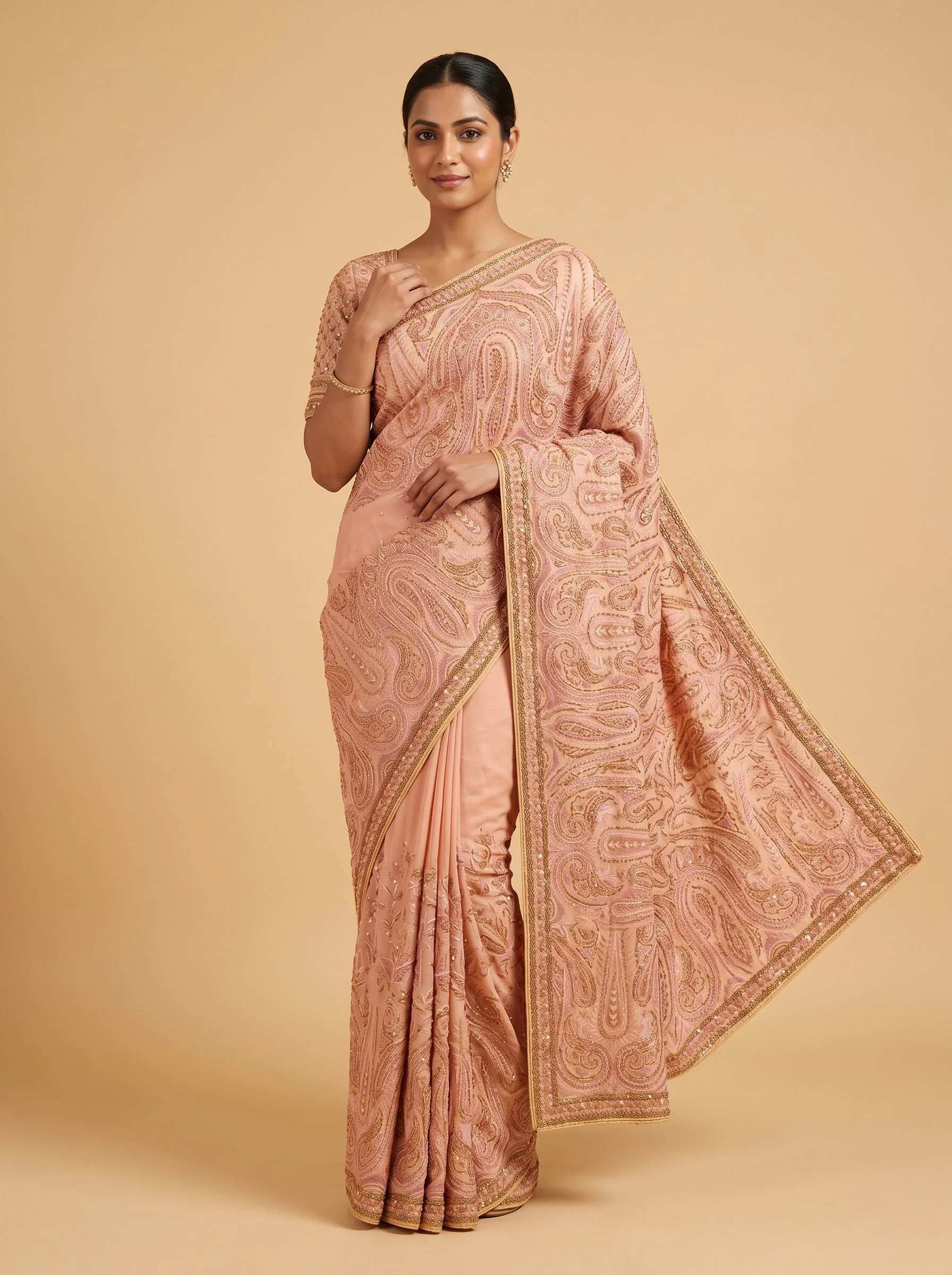 Vanilla Cream Radiance Saree