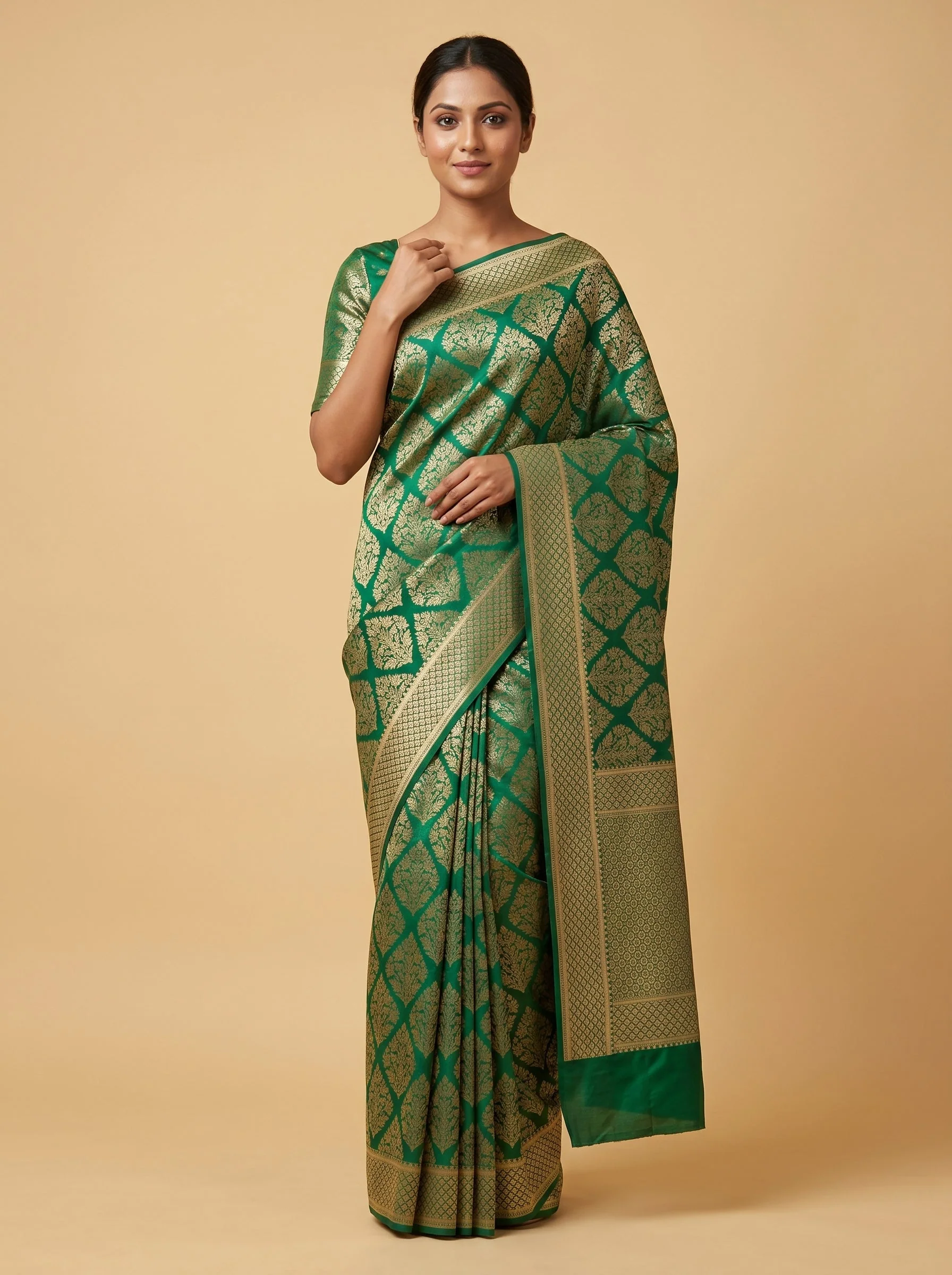 Verdant Green Essence Saree