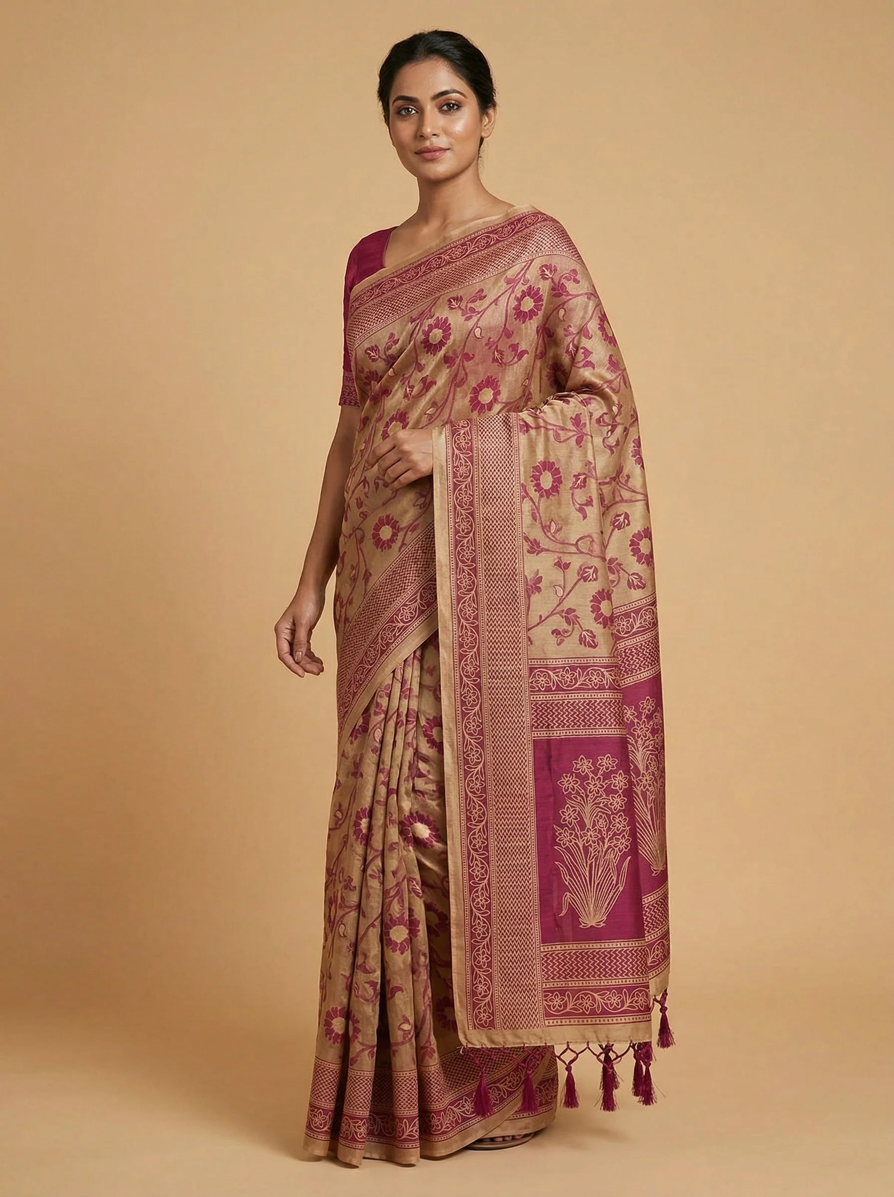 Violet Noble Handloom Saree