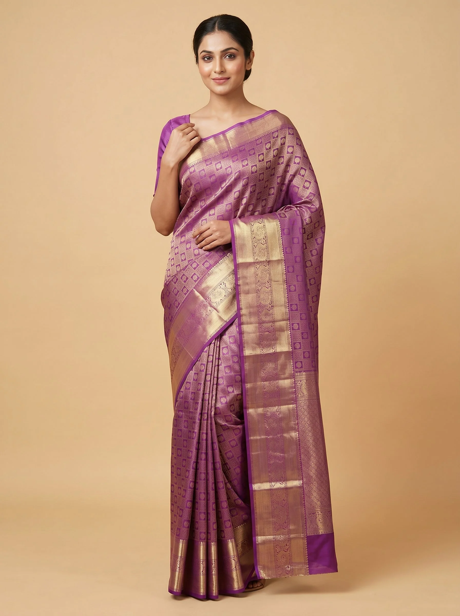 Violet Regal Saree