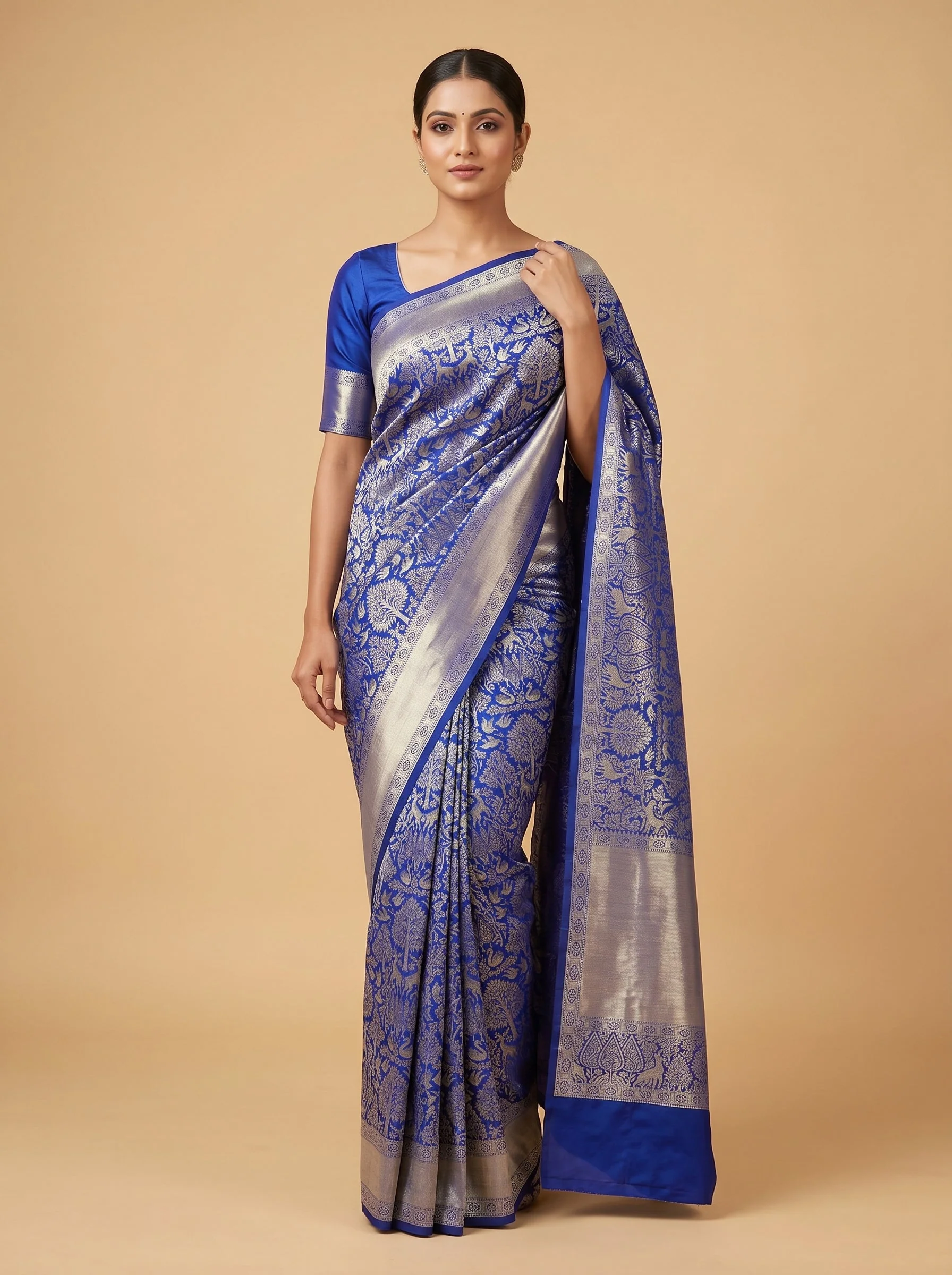 Violet Rich Tone Handloom Saree