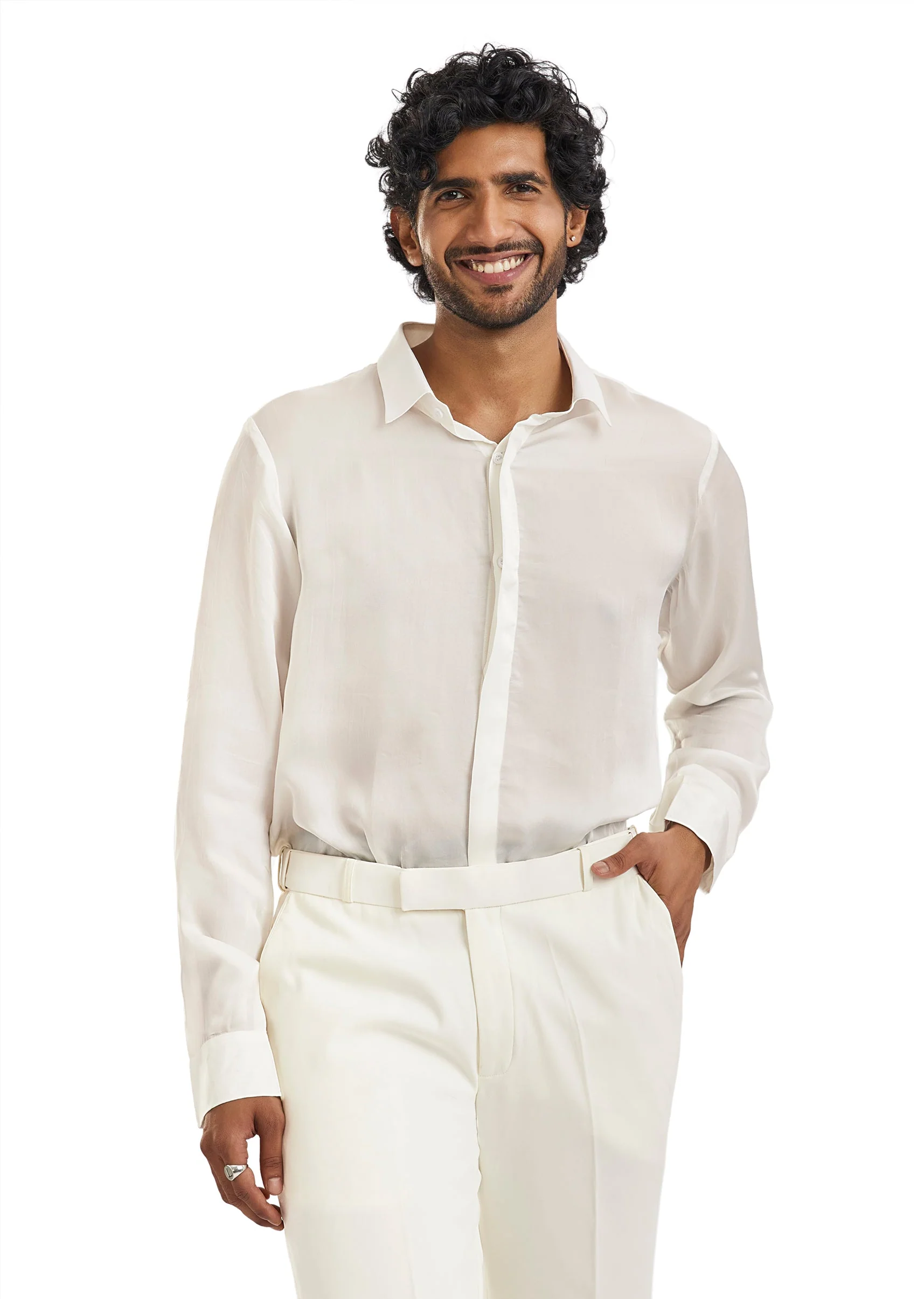 White Embroidered Bomber Jacket Set - Image 8