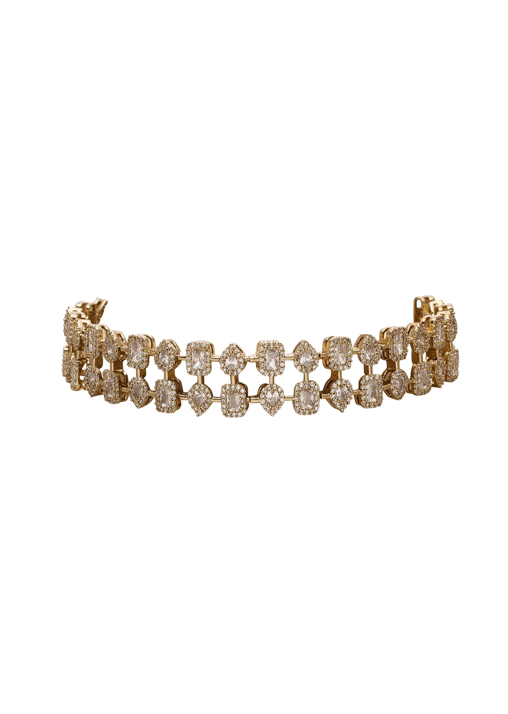 White Floral Choker Necklace Set. - Image 2