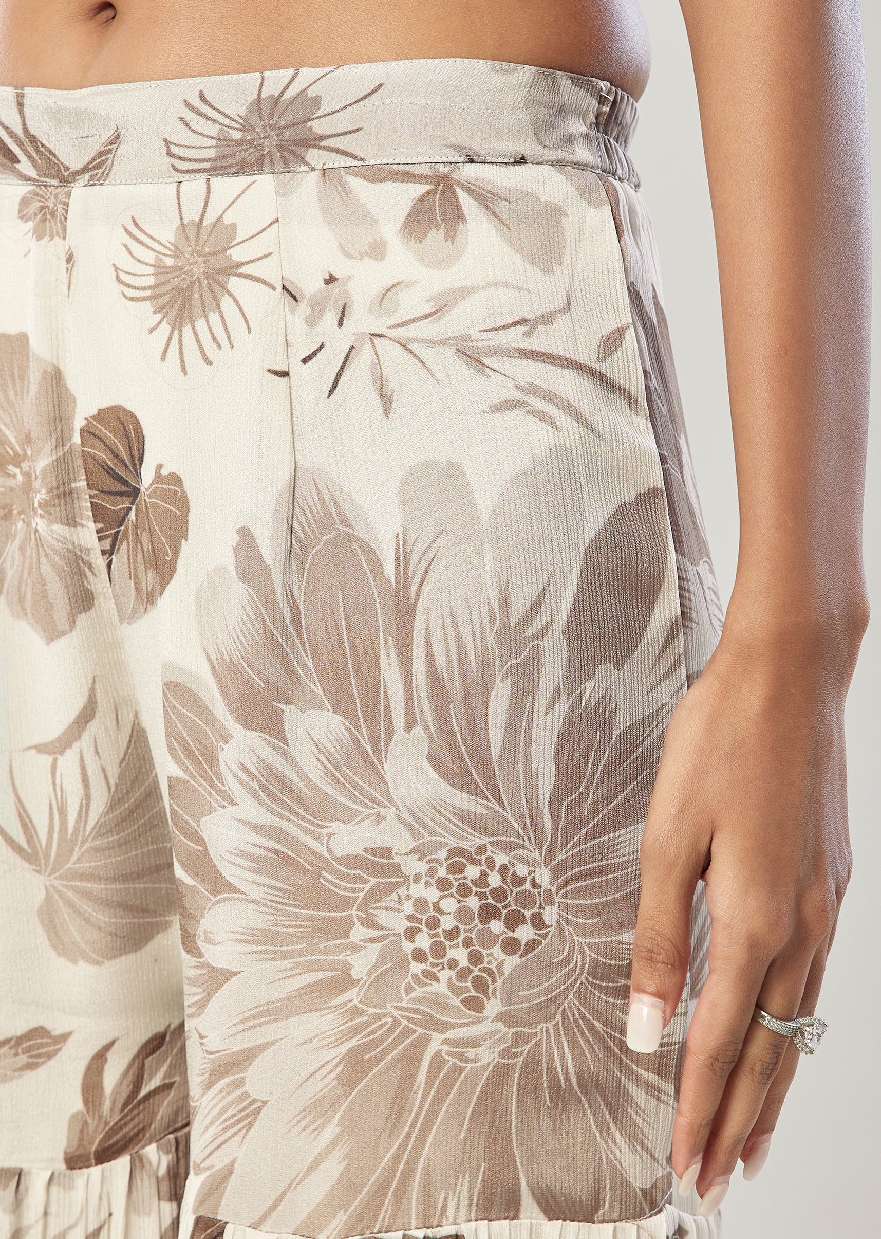 White Floral Sharara Set - Image 6