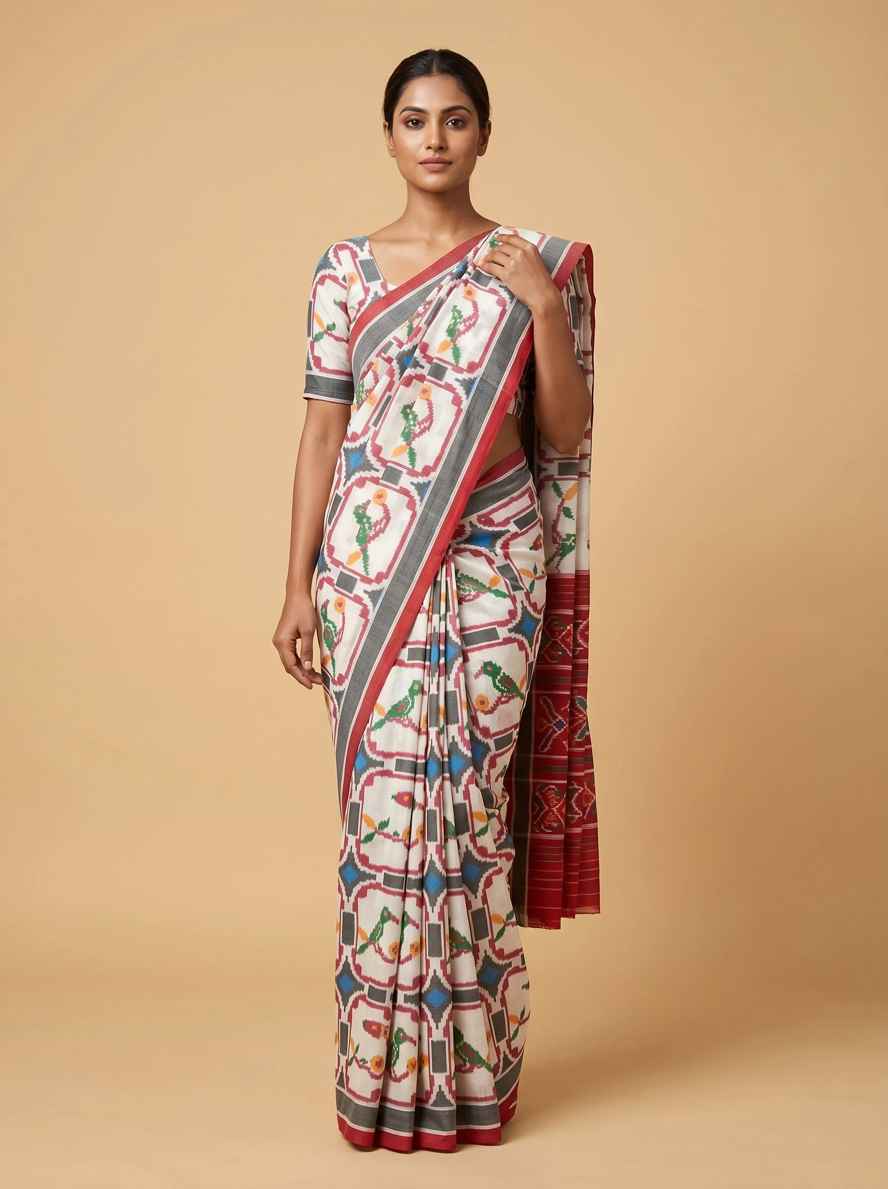 White Handloom Saree with Classic Weave