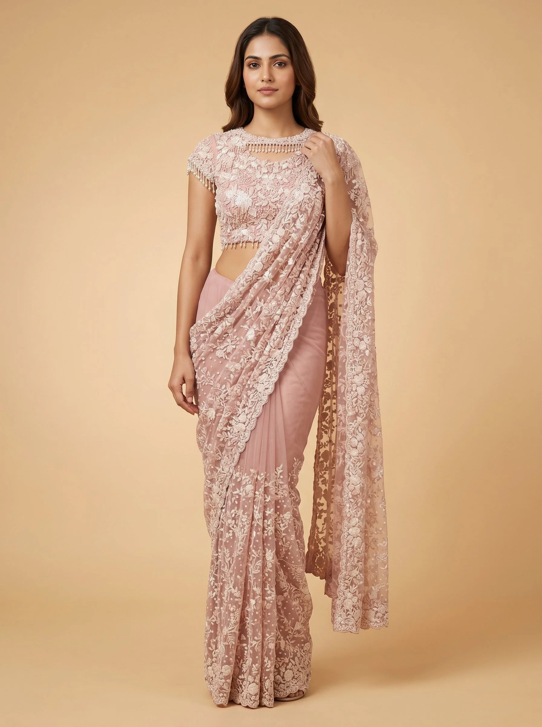 White Minimal Weave Handloom Saree
