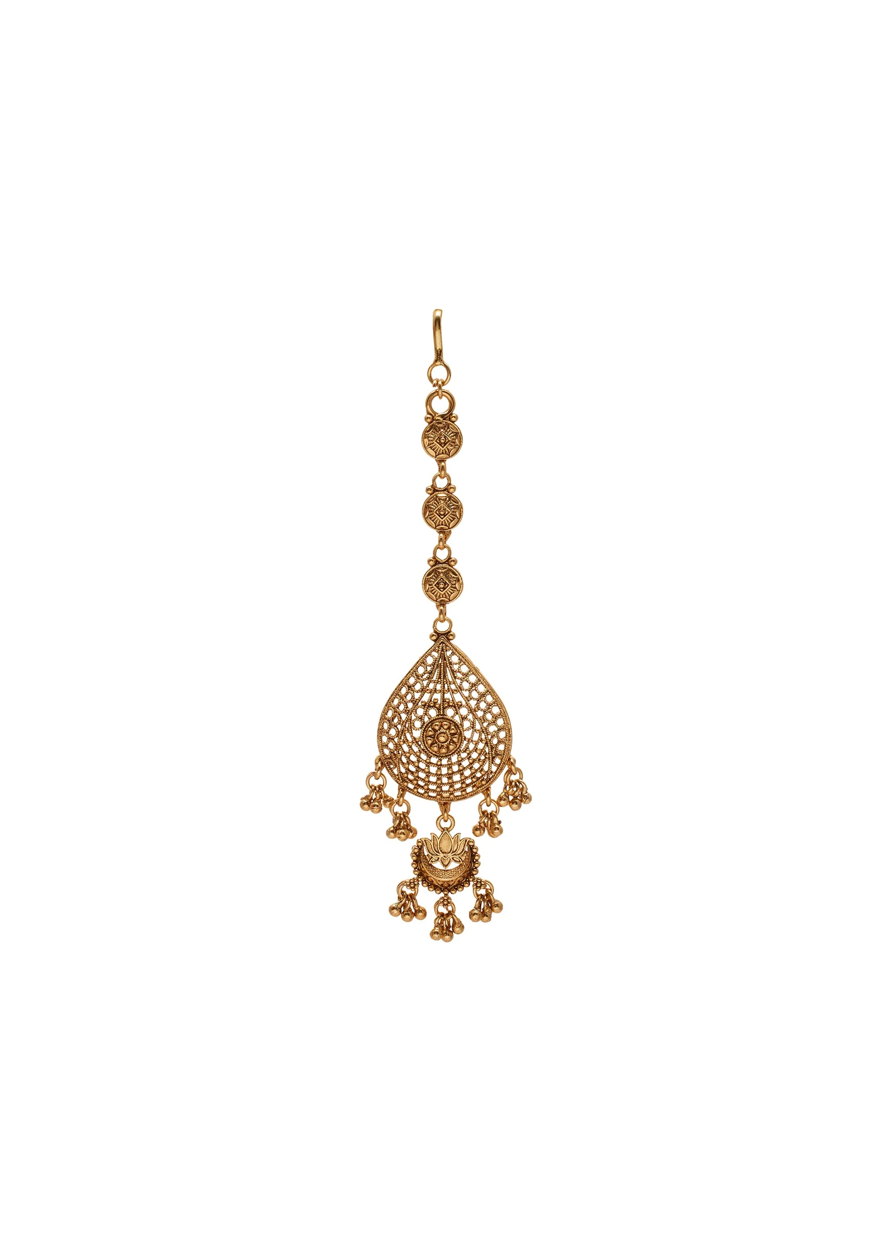 White Stone With Gold Finish Bridal Kundan Necklace Set - Image 5