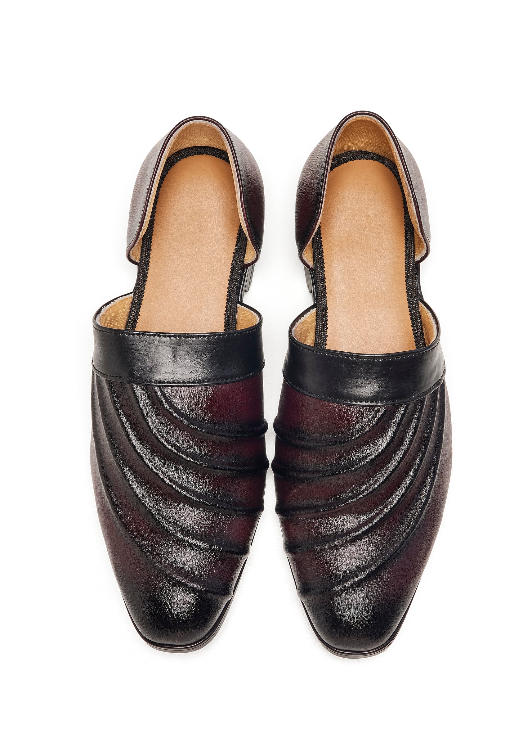 Wine Hued Festive Loafer Faux Leather - Image 3
