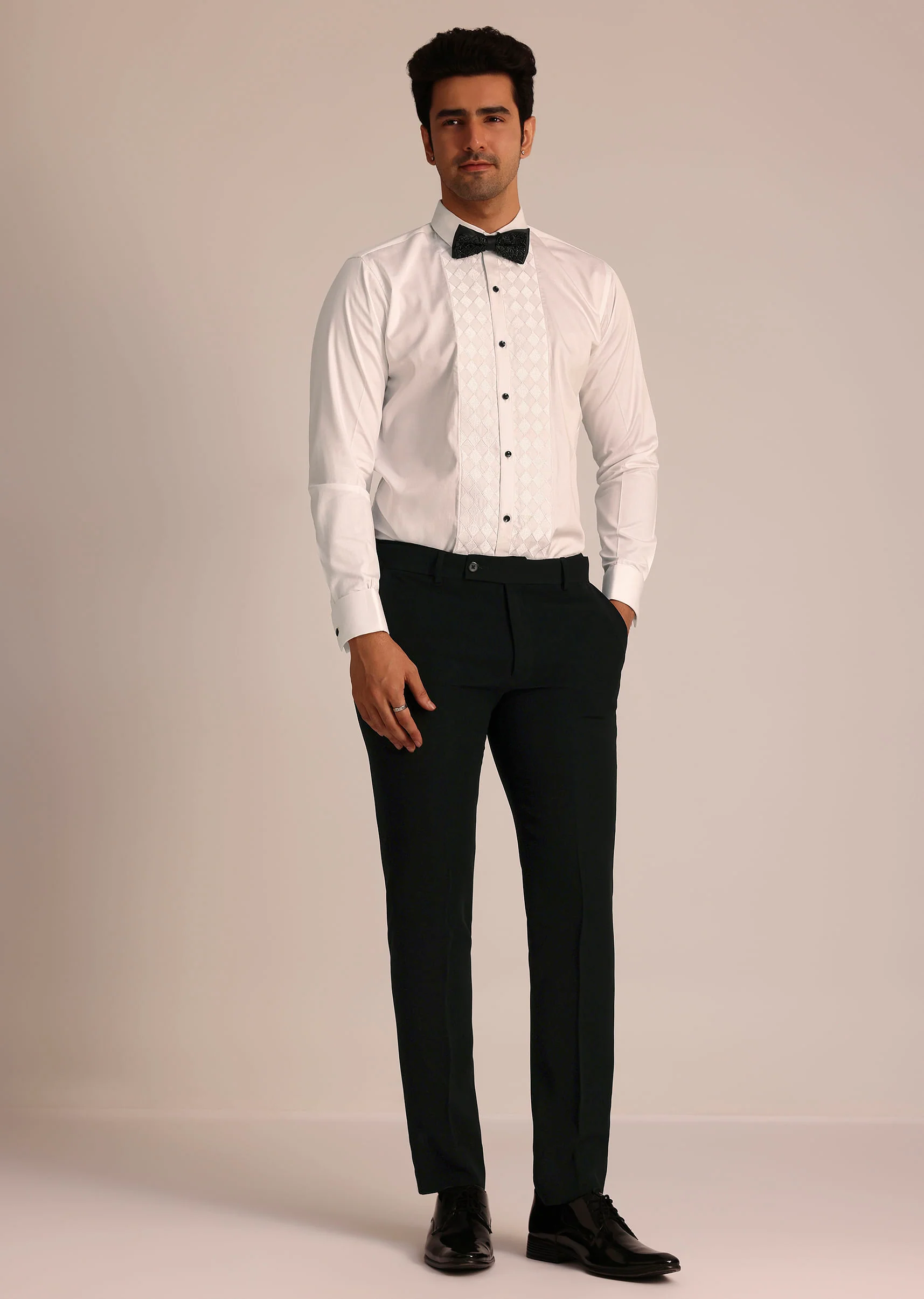 Wine Velvet Suit Set With Zardosi Detailing - Image 7