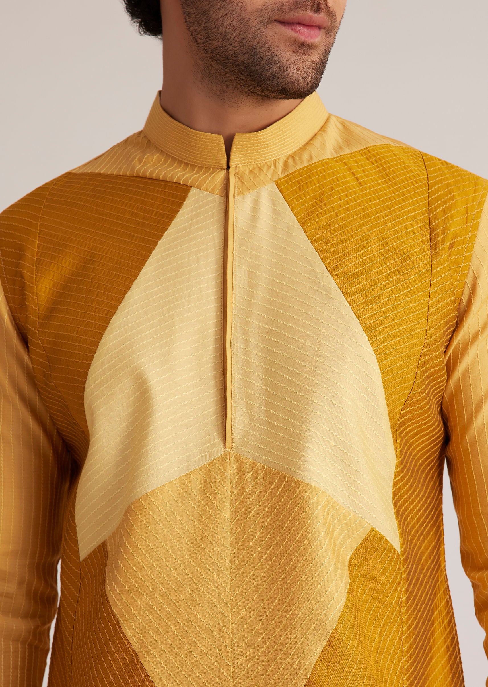 Yellow Abstract Kurta Set