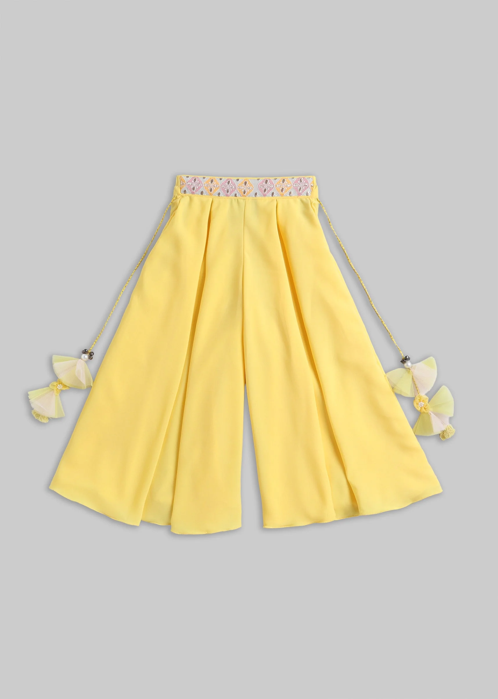 Yellow And Off White Colorblock Salwar Kameez Set - Image 5