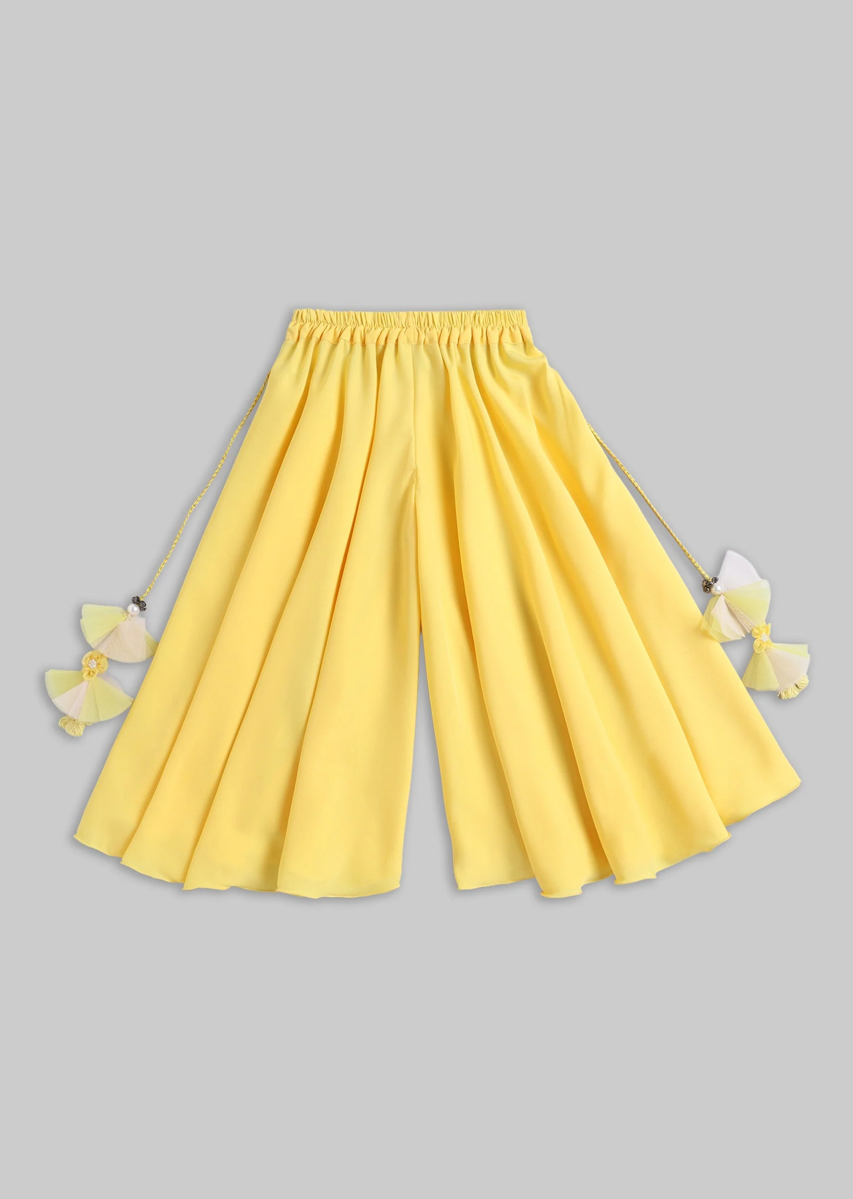 Yellow And Off White Colorblock Salwar Kameez Set - Image 6