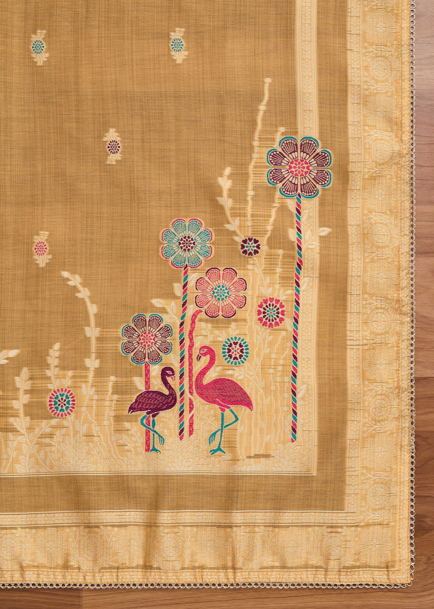 Yellow Cotton Unstitched Suit - Image 5