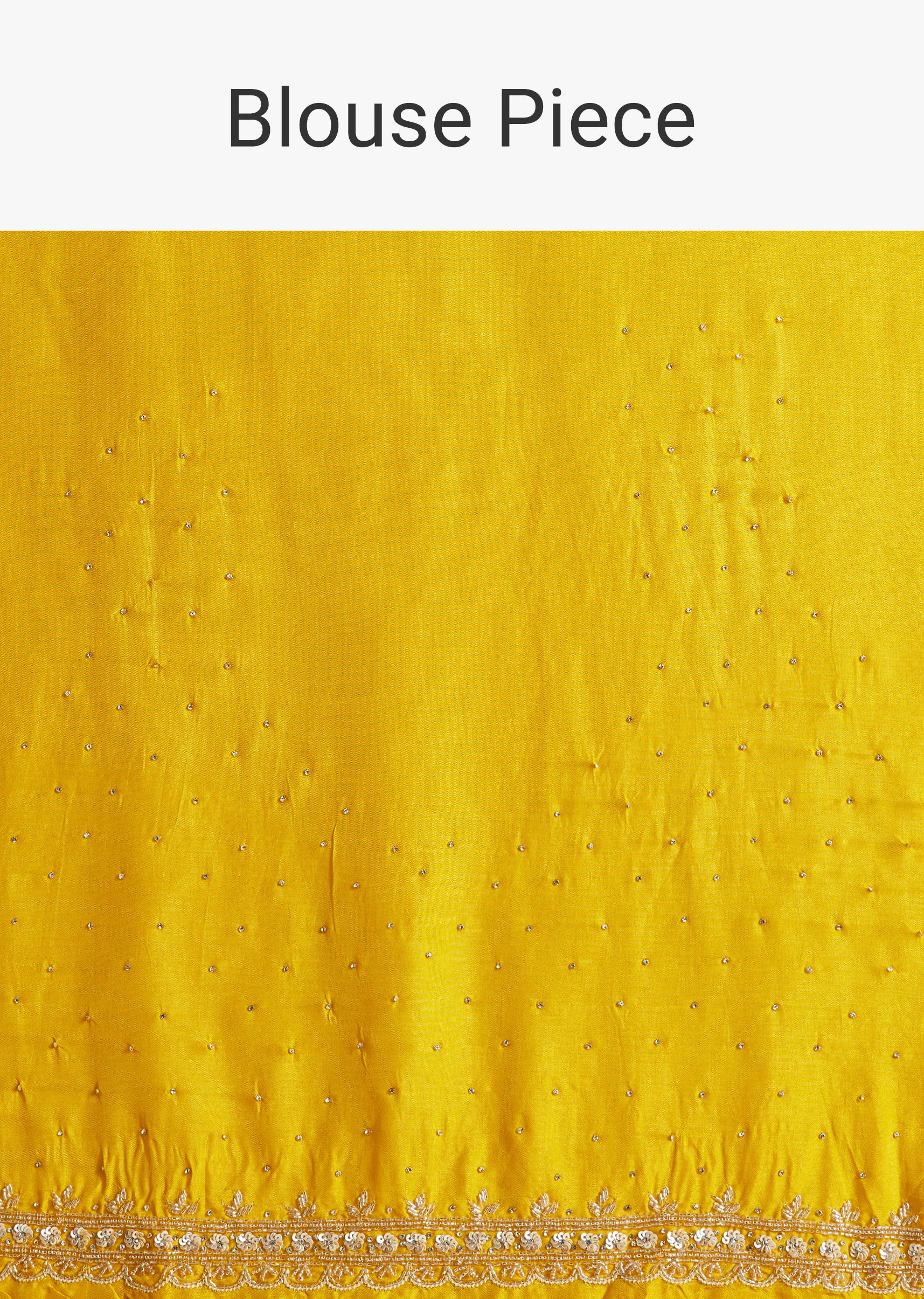 Yellow Crepe Saree With Multicolor Floral Print And Embellished Border - Image 9