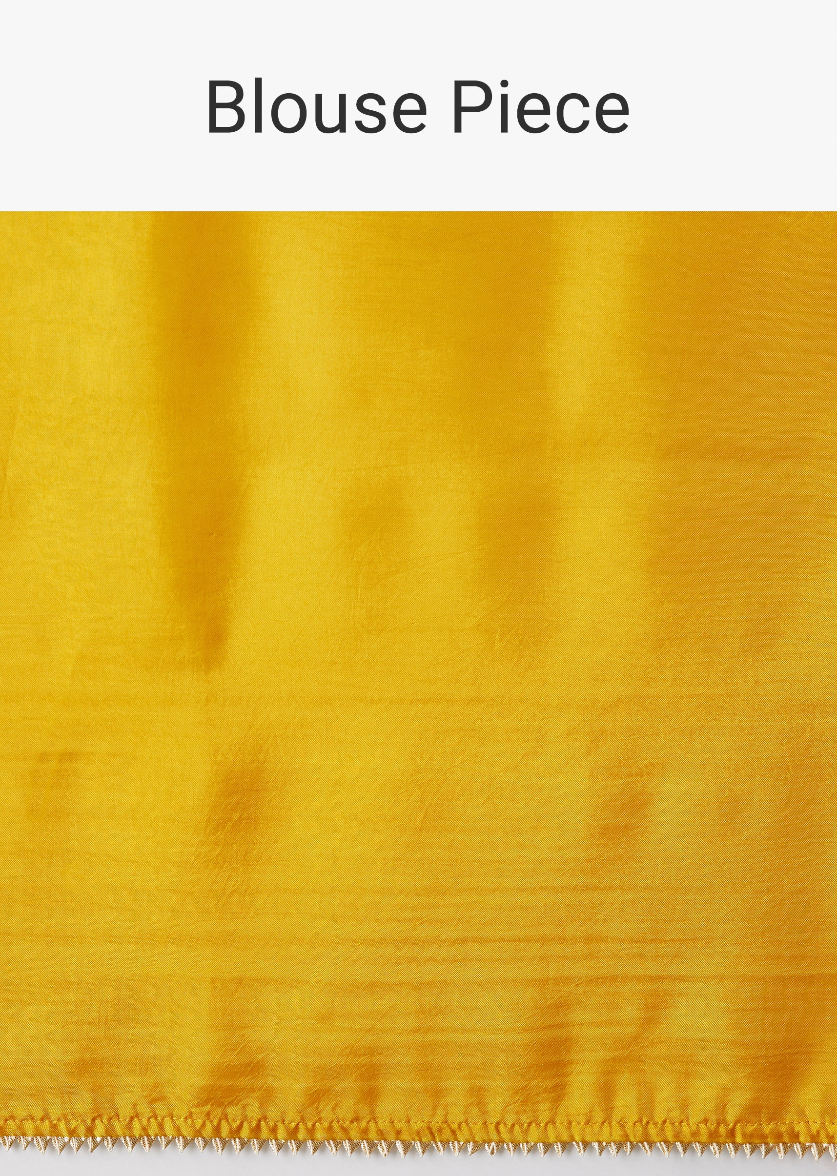 Yellow Dola Silk Leheriya Woven Saree With Gotta Patti Border - Image 9