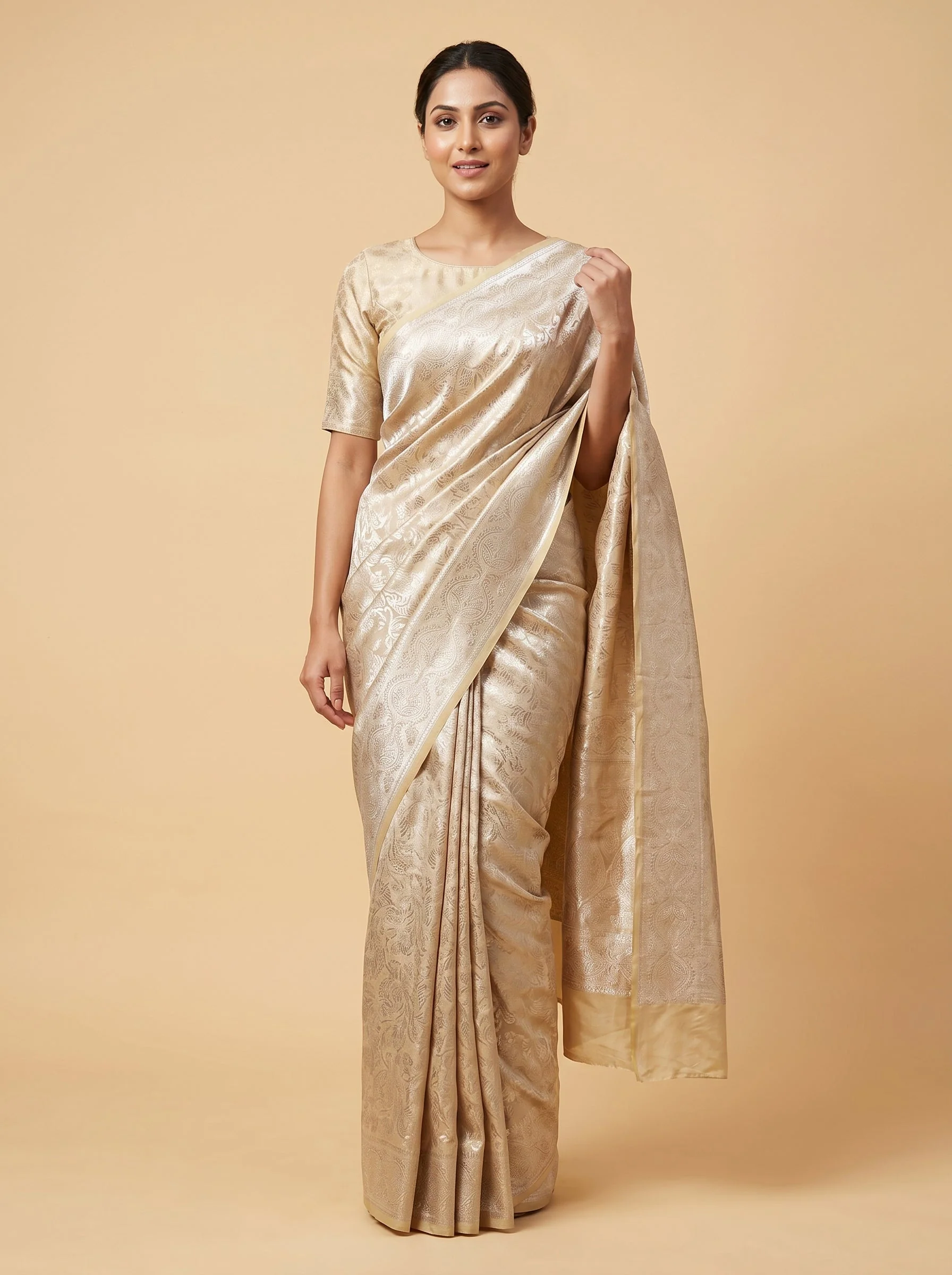 Yellow Handloom Saree with Sunlit Loom Finish